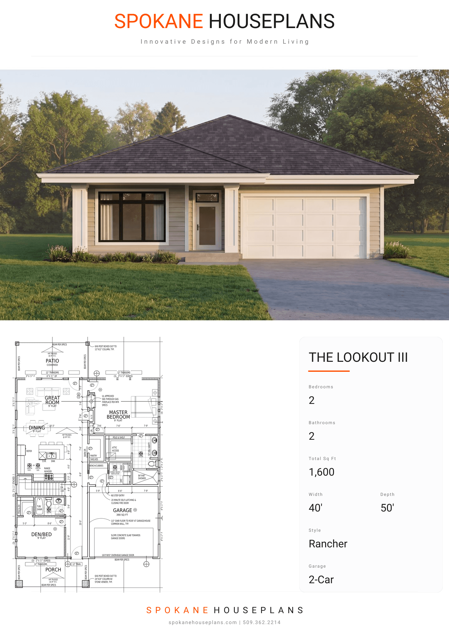 THE LOOKOUT III plan flyer