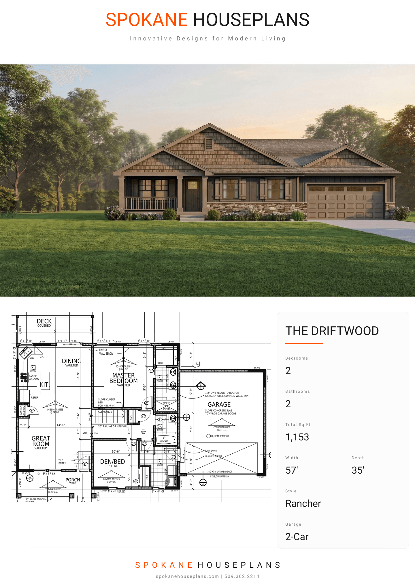 THE DRIFTWOOD plan flyer