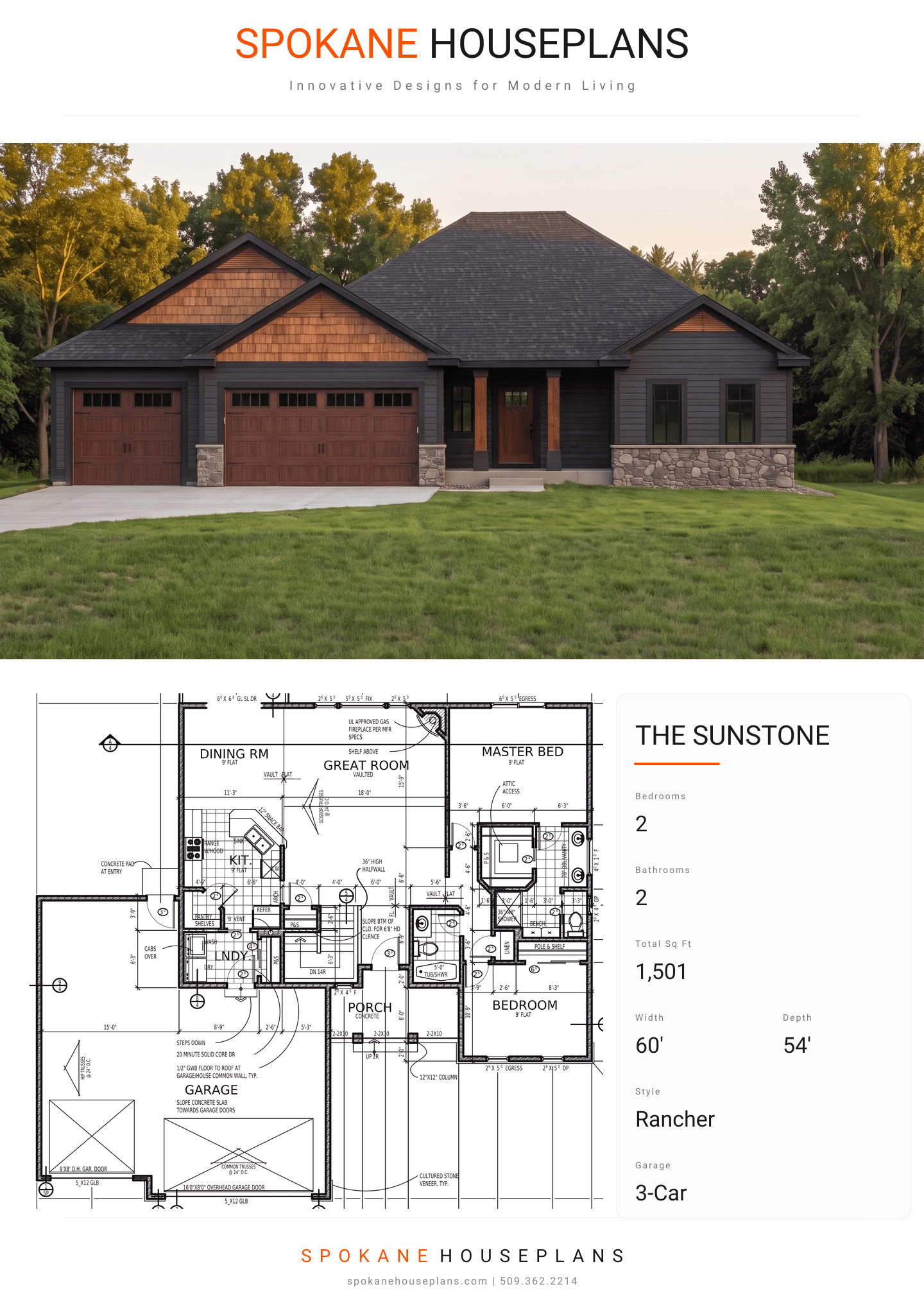 THE SUNSTONE plan flyer