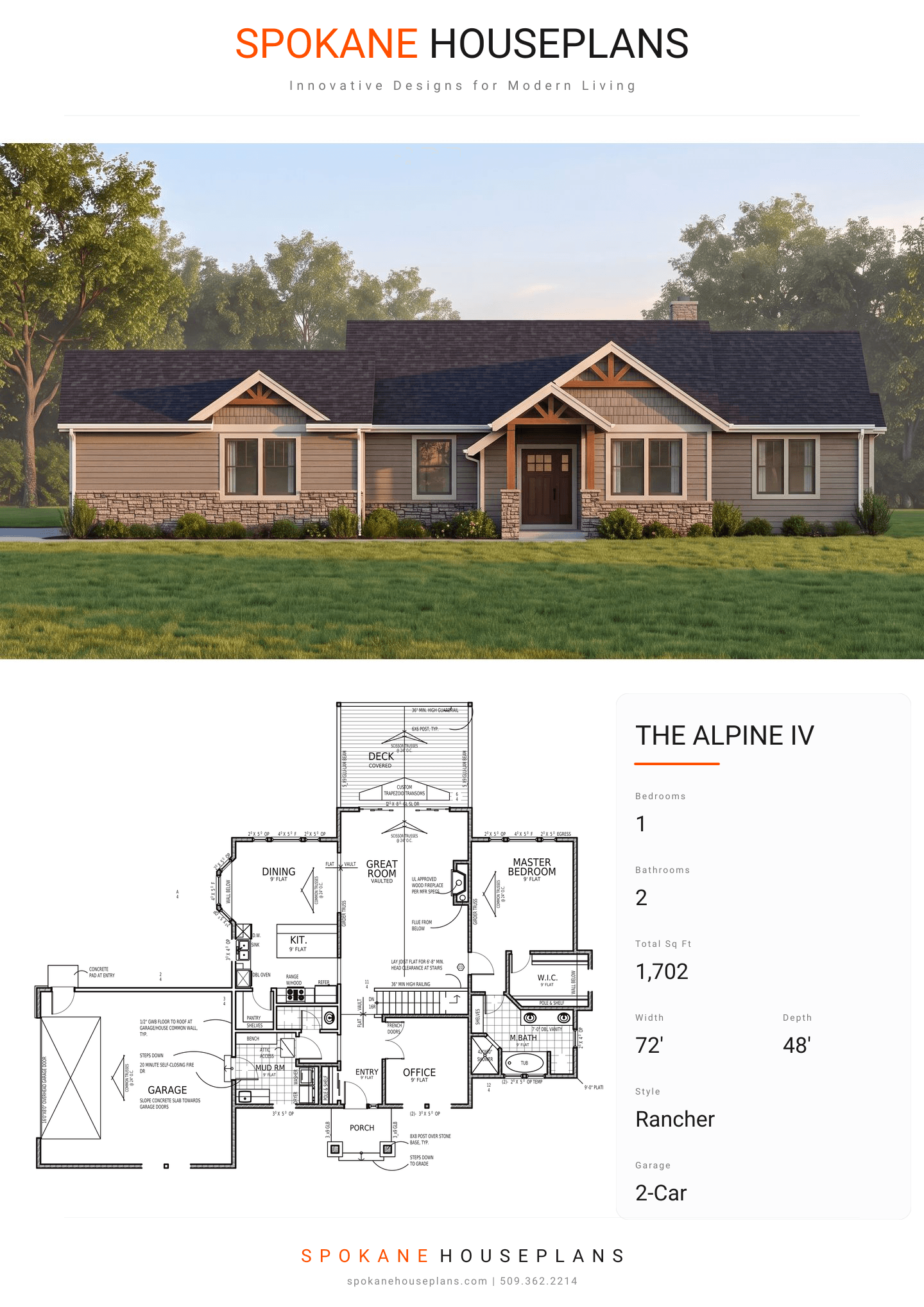 THE ALPINE IV plan flyer