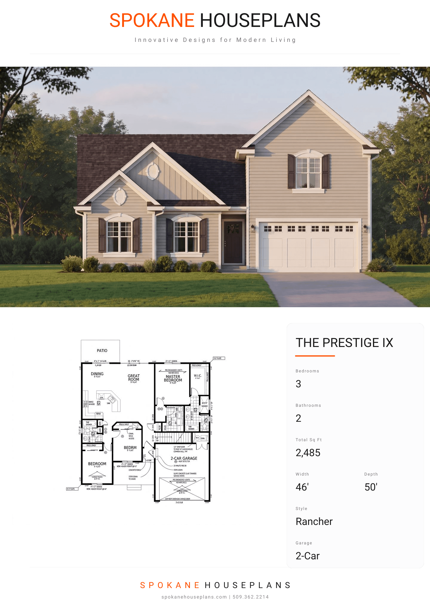 THE PRESTIGE IX plan flyer