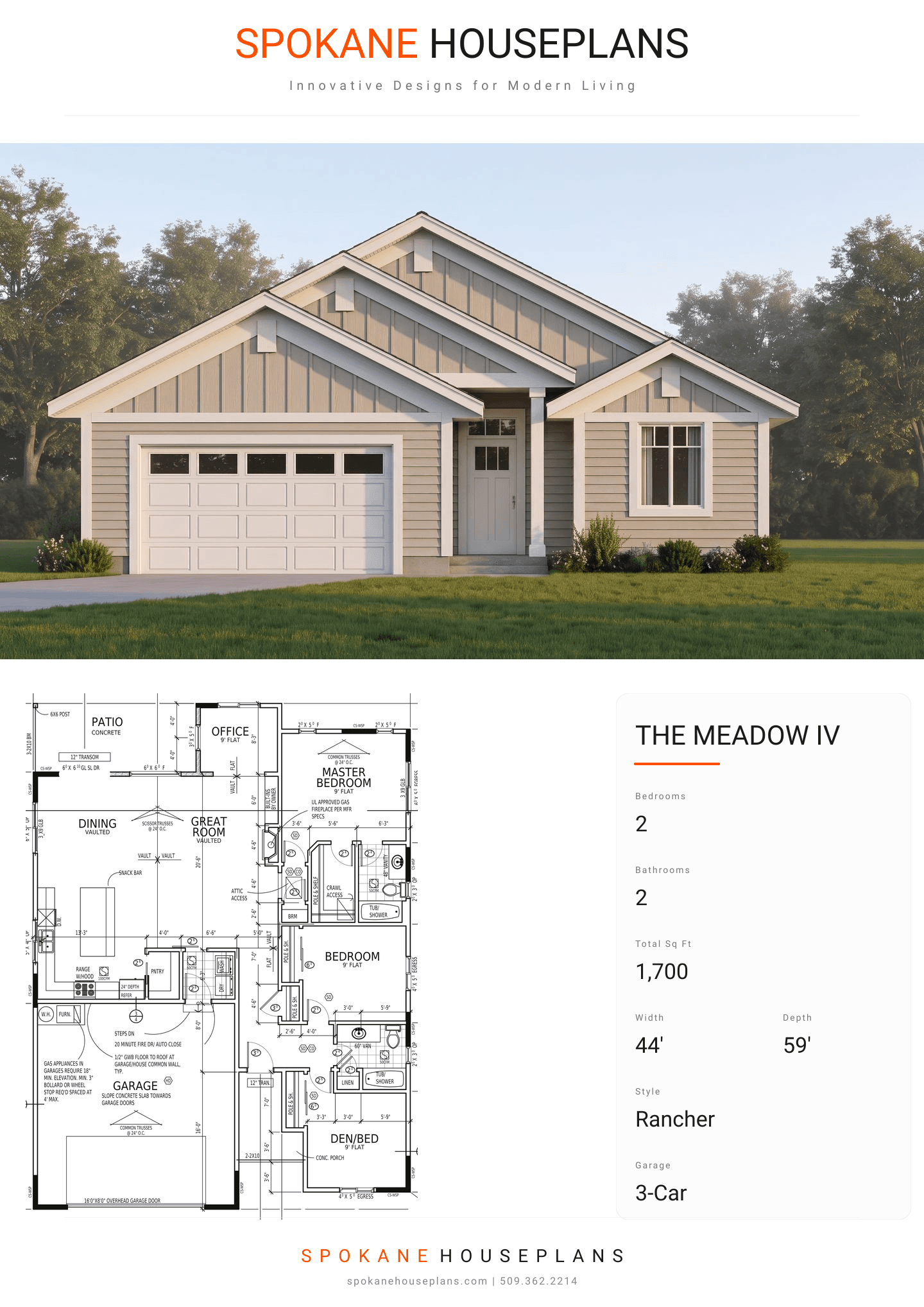 THE MEADOW IV plan flyer