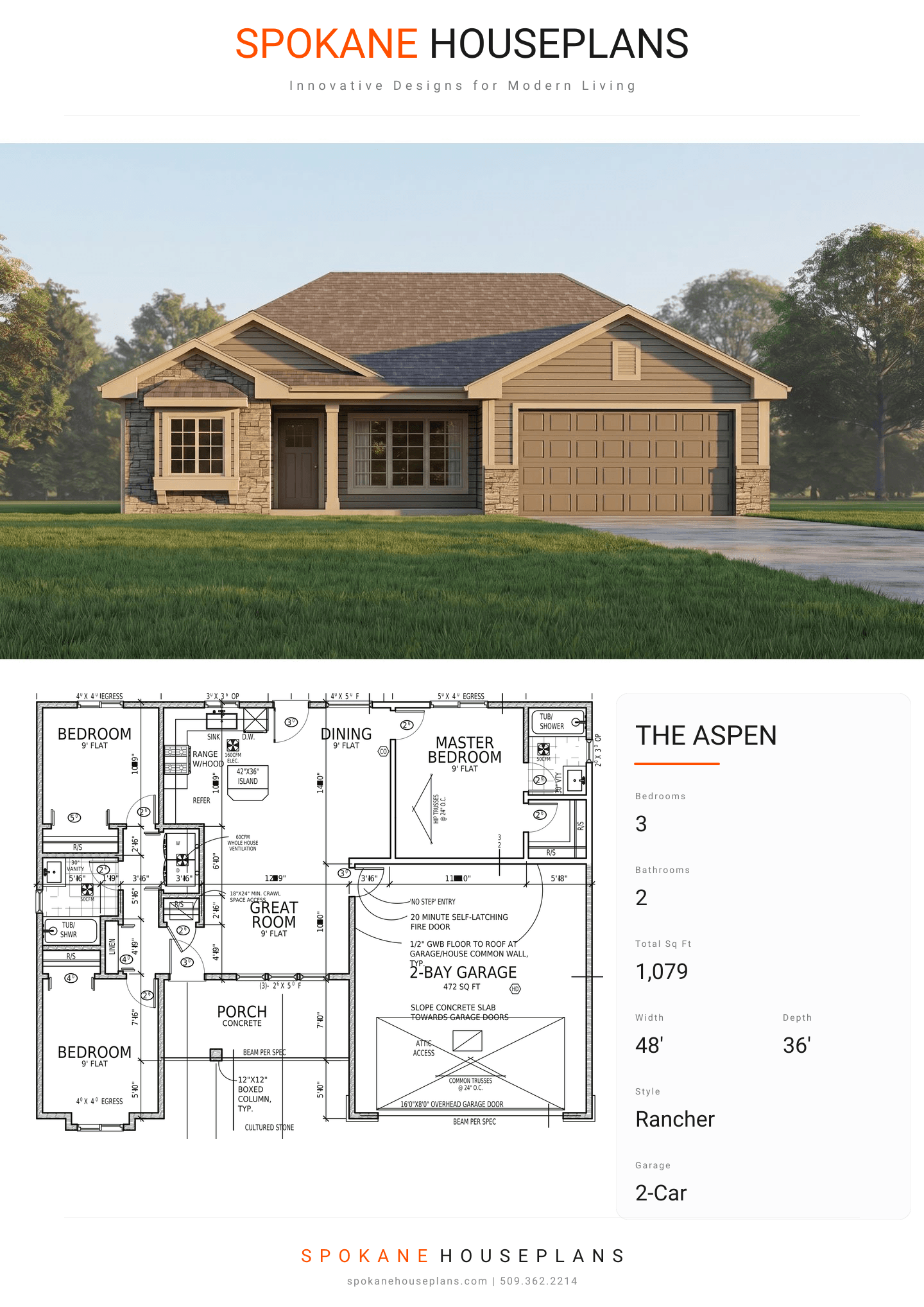 THE ASPEN plan flyer