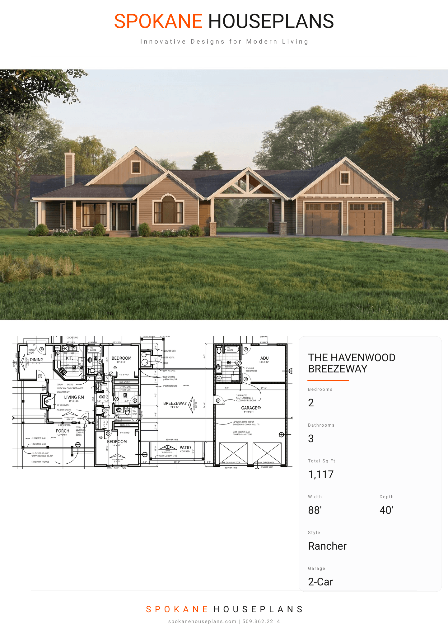 THE HAVENWOOD BREEZEWAY plan flyer