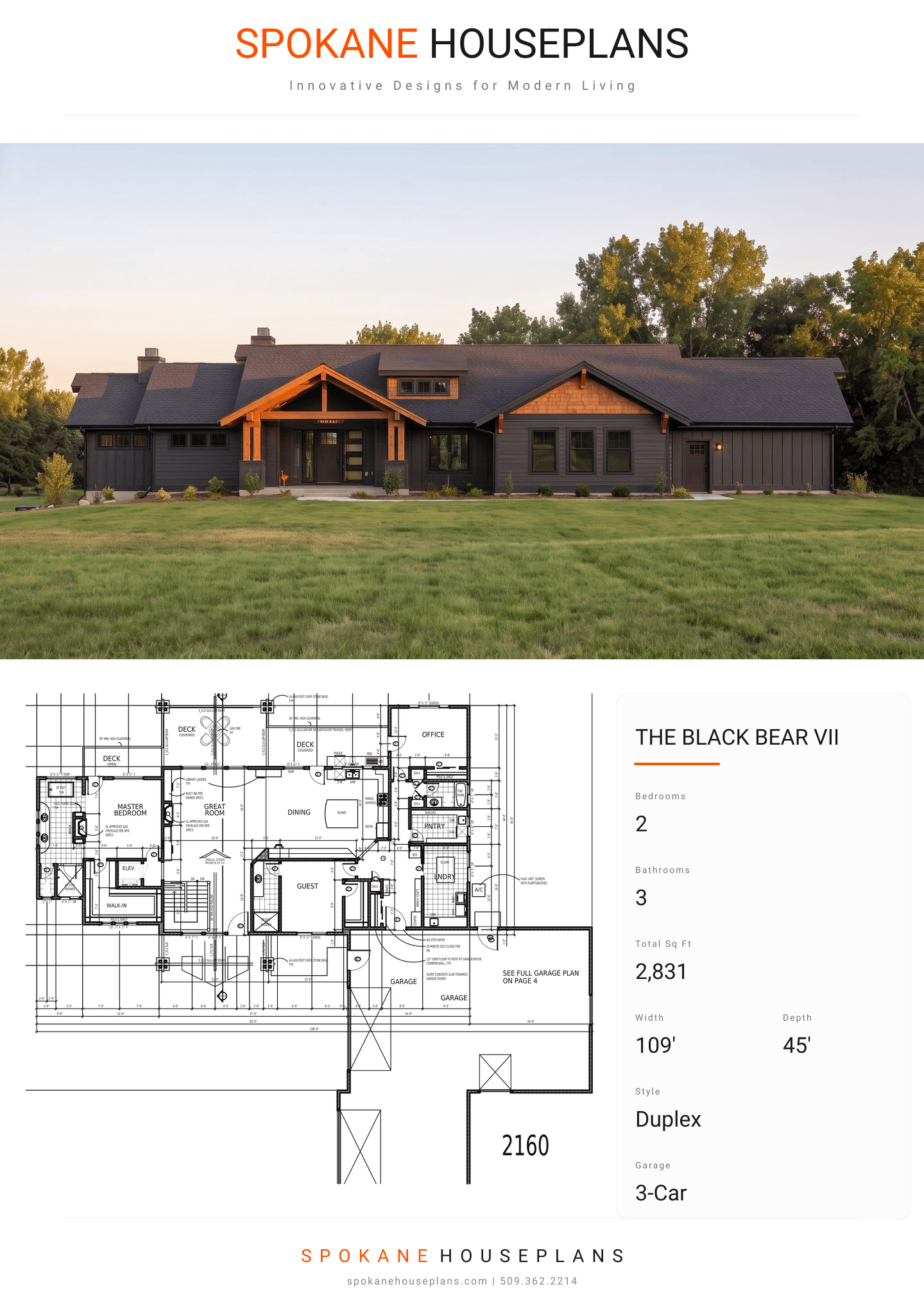 THE BLACK BEAR VII plan flyer