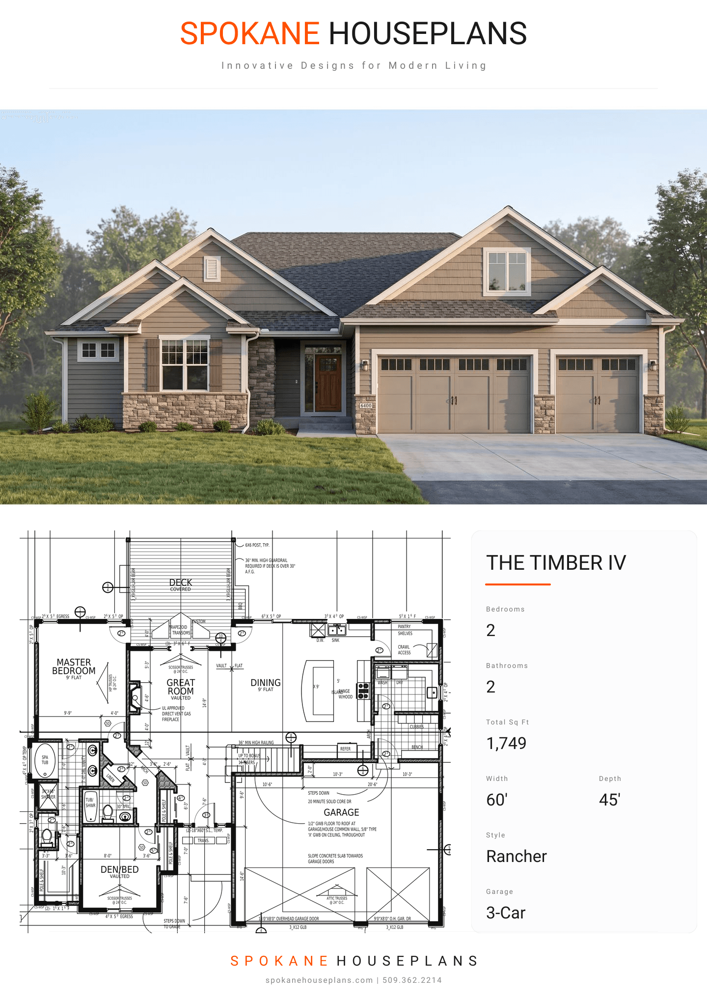THE TIMBER IV plan flyer