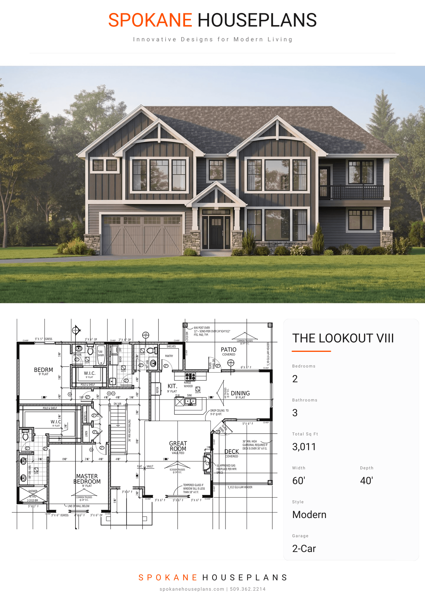 THE LOOKOUT VIII plan flyer