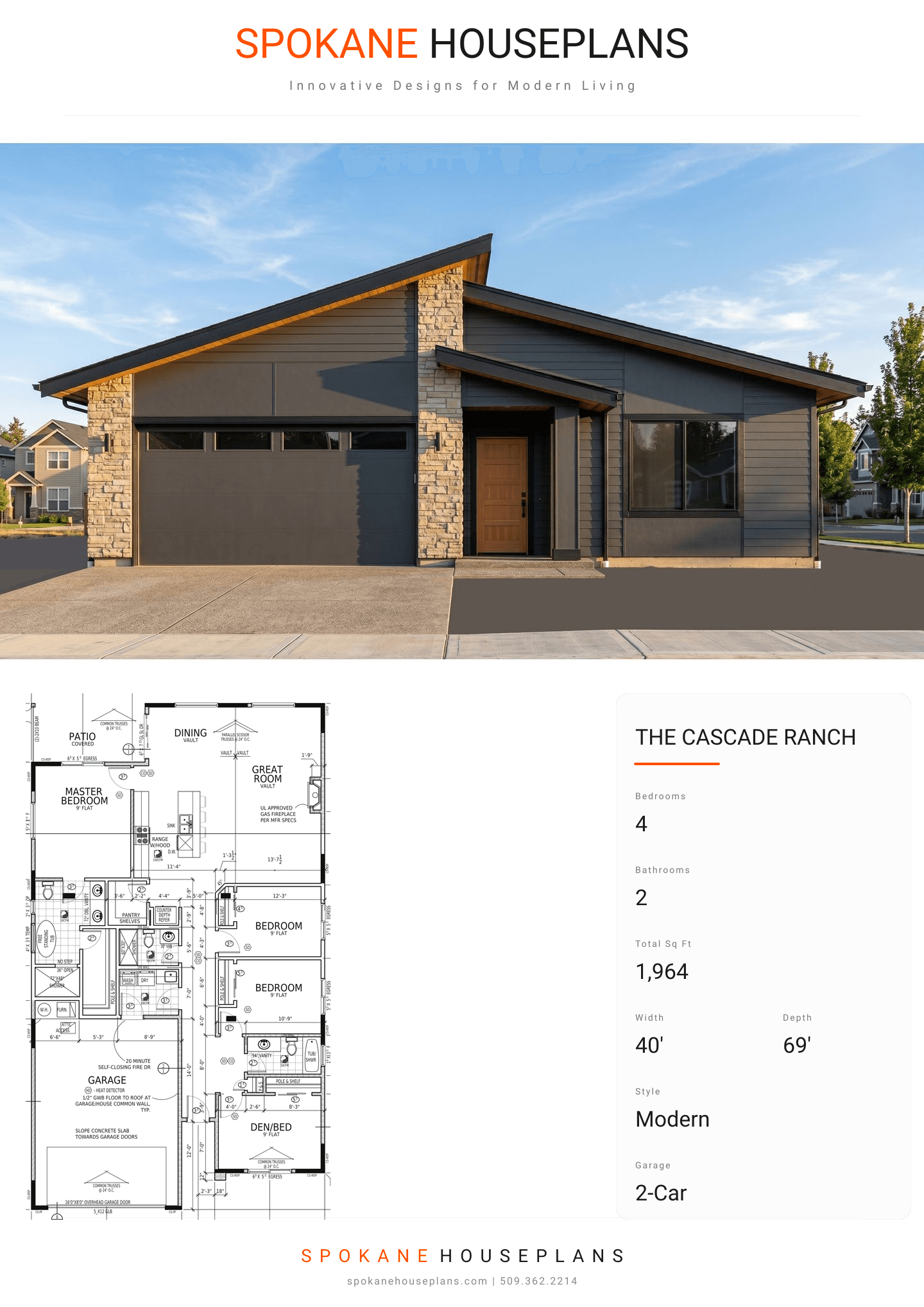 THE CASCADE RANCH plan flyer