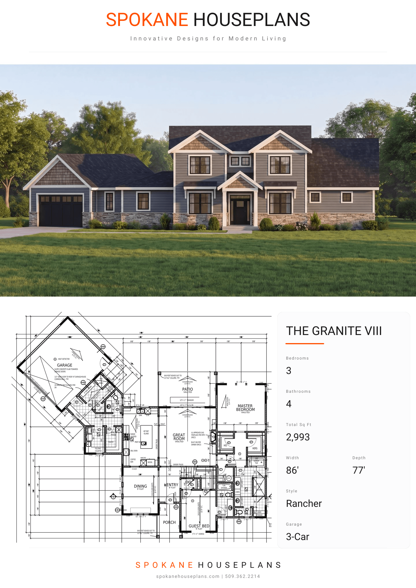 THE GRANITE VIII plan flyer