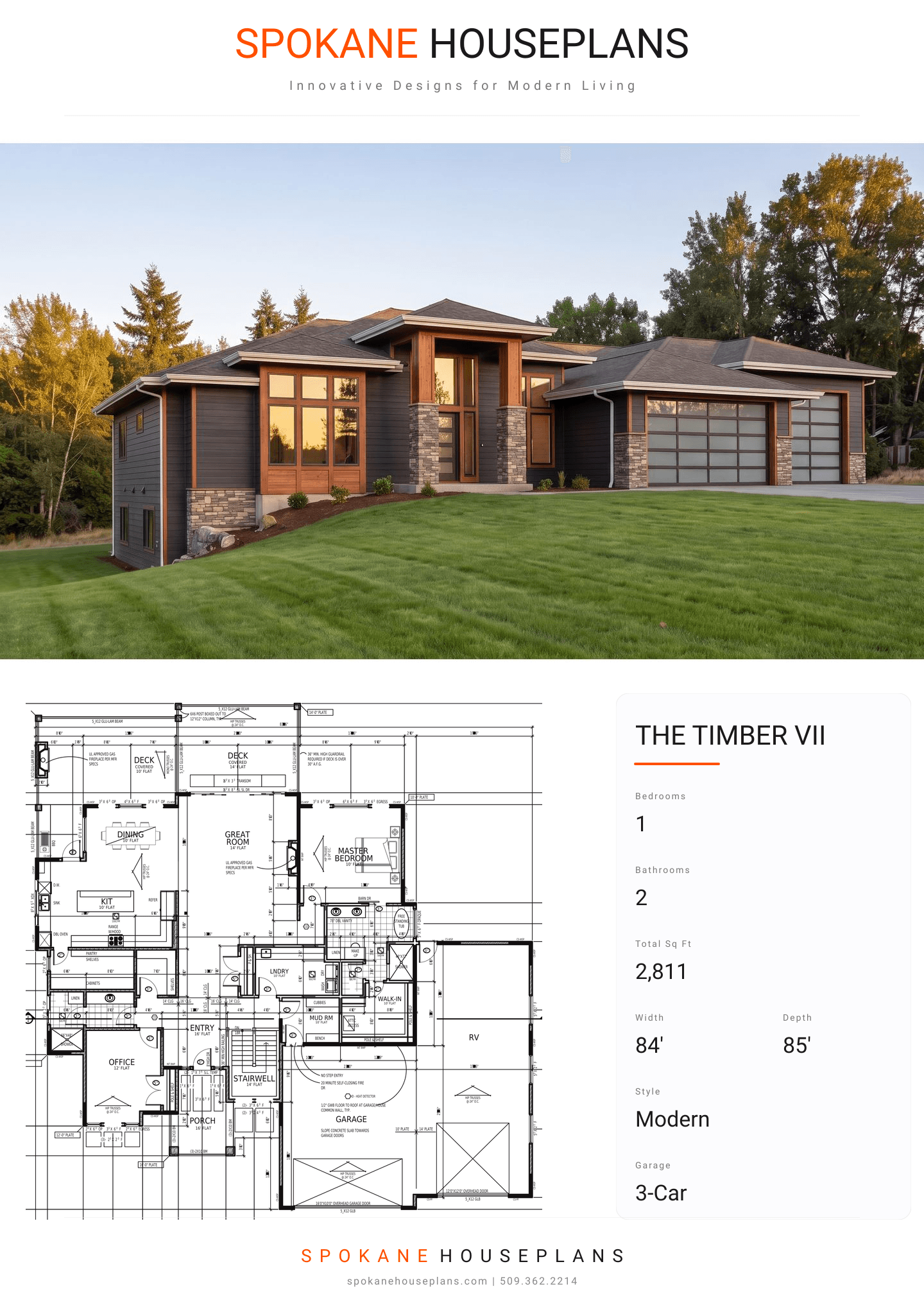 THE TIMBER VII plan flyer