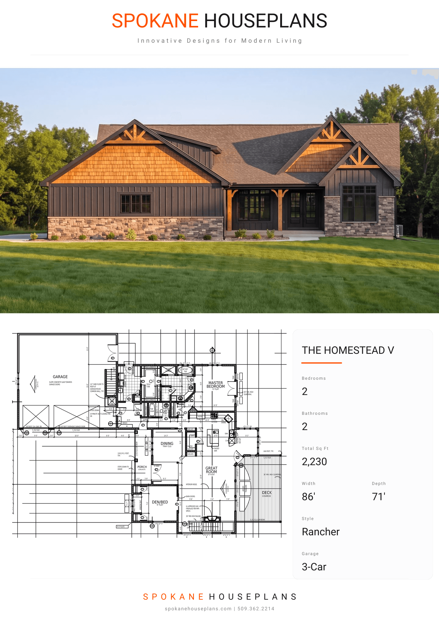 THE HOMESTEAD V plan flyer