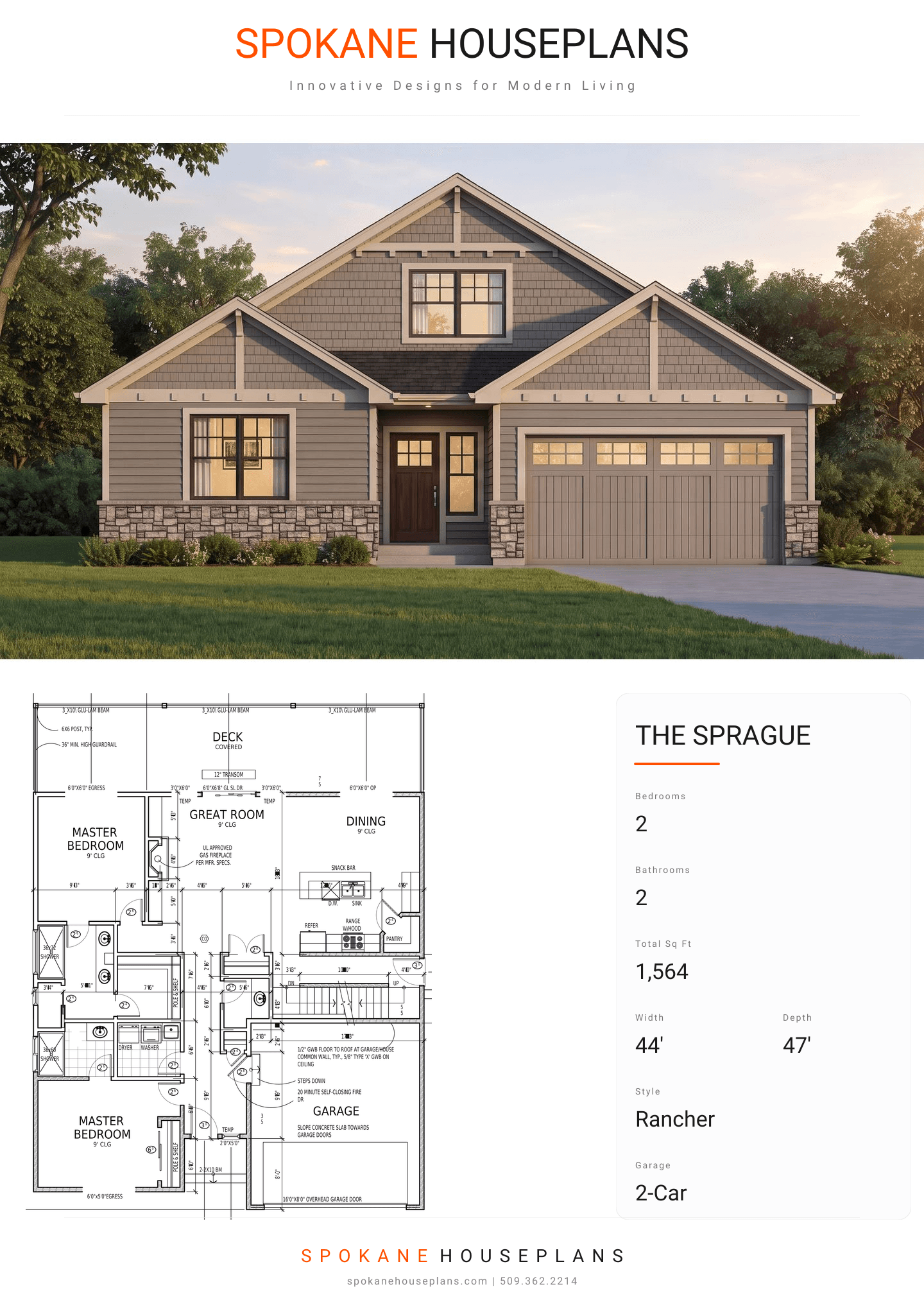 THE SPRAGUE plan flyer