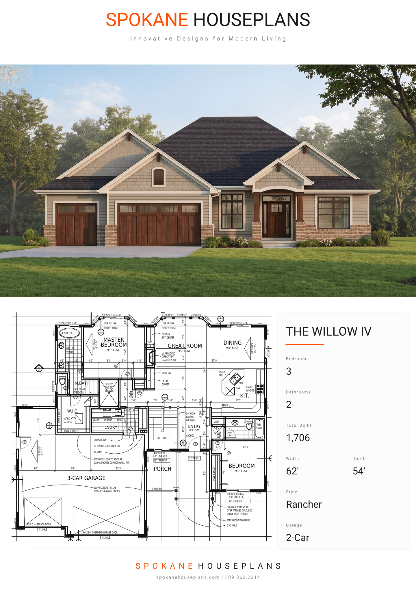 THE WILLOW IV plan flyer