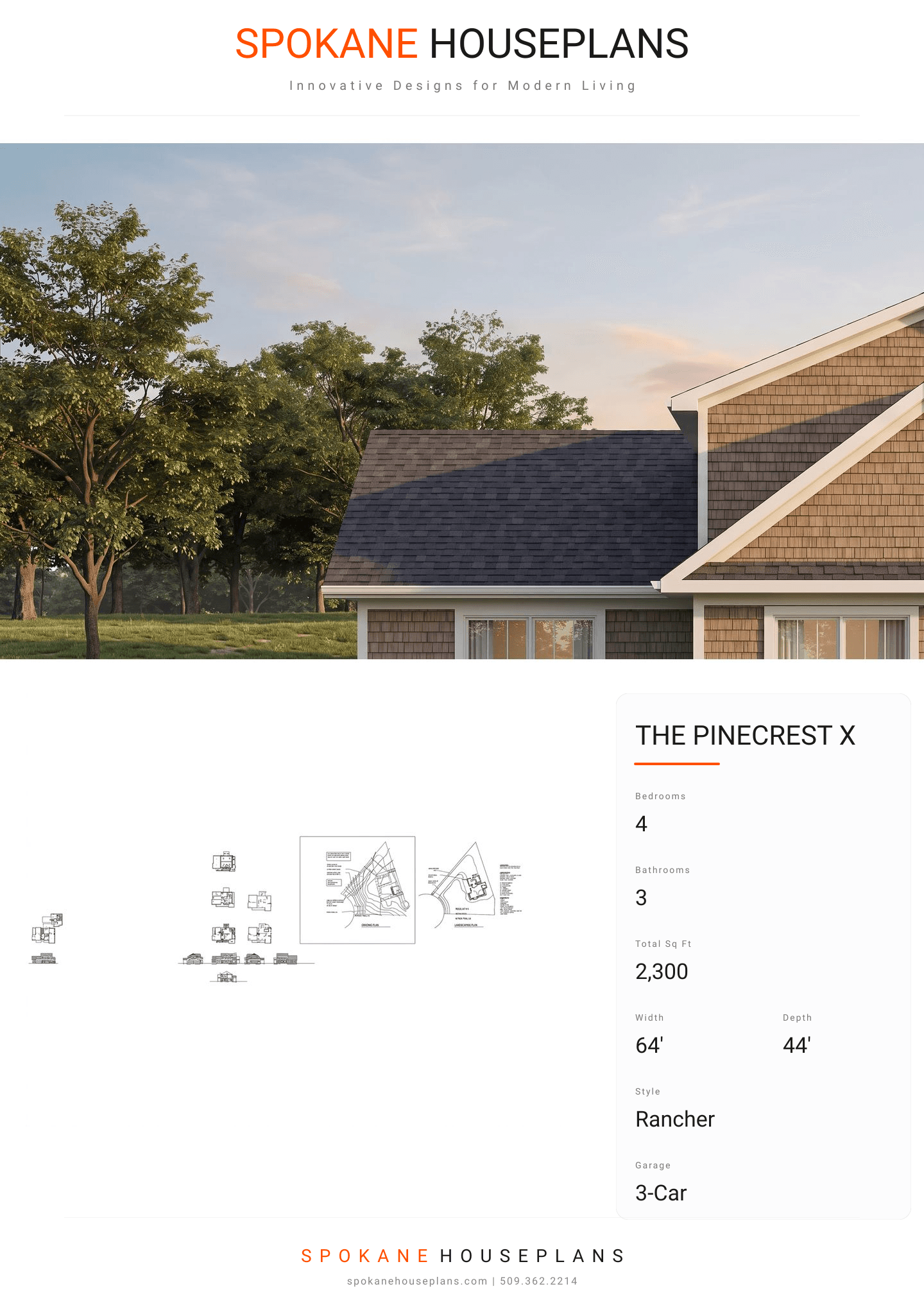 THE PINECREST X plan flyer