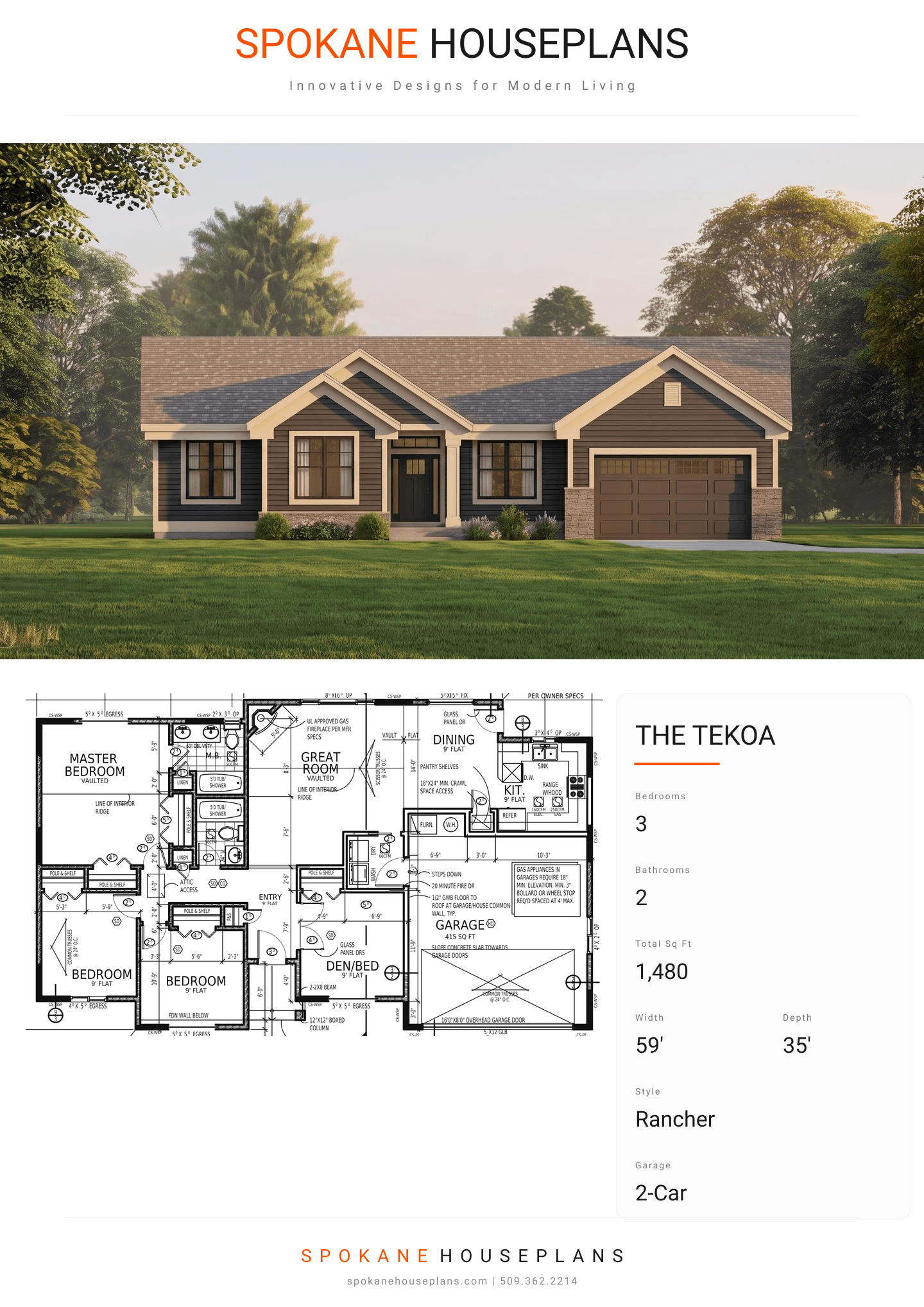 THE TEKOA plan flyer