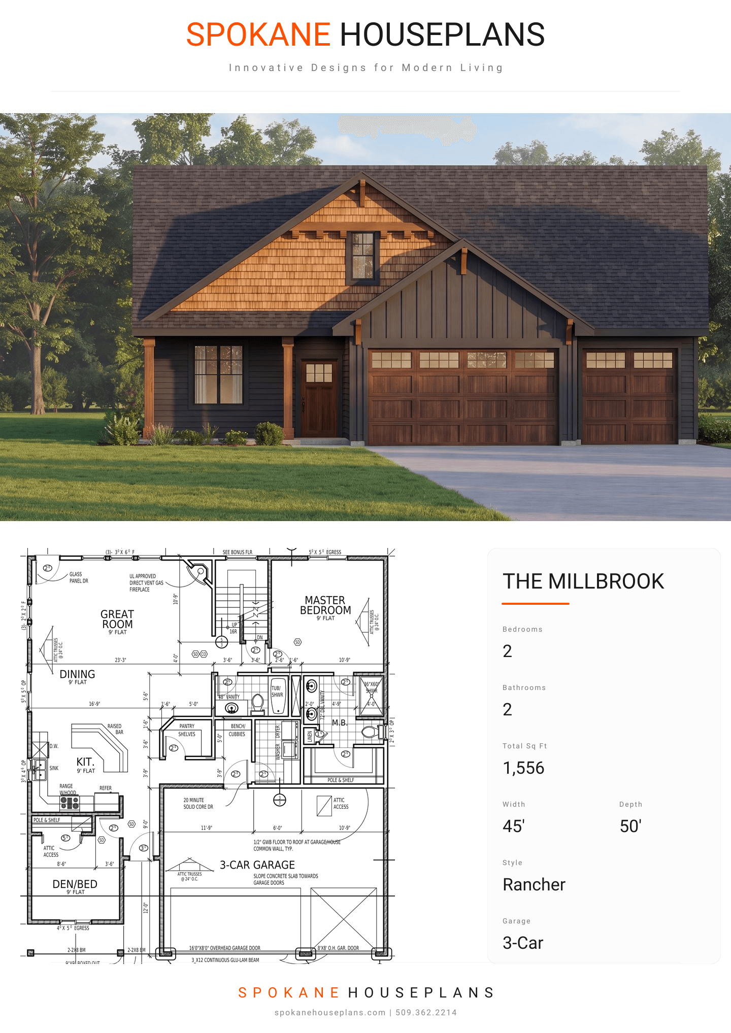 THE MILLBROOK plan flyer