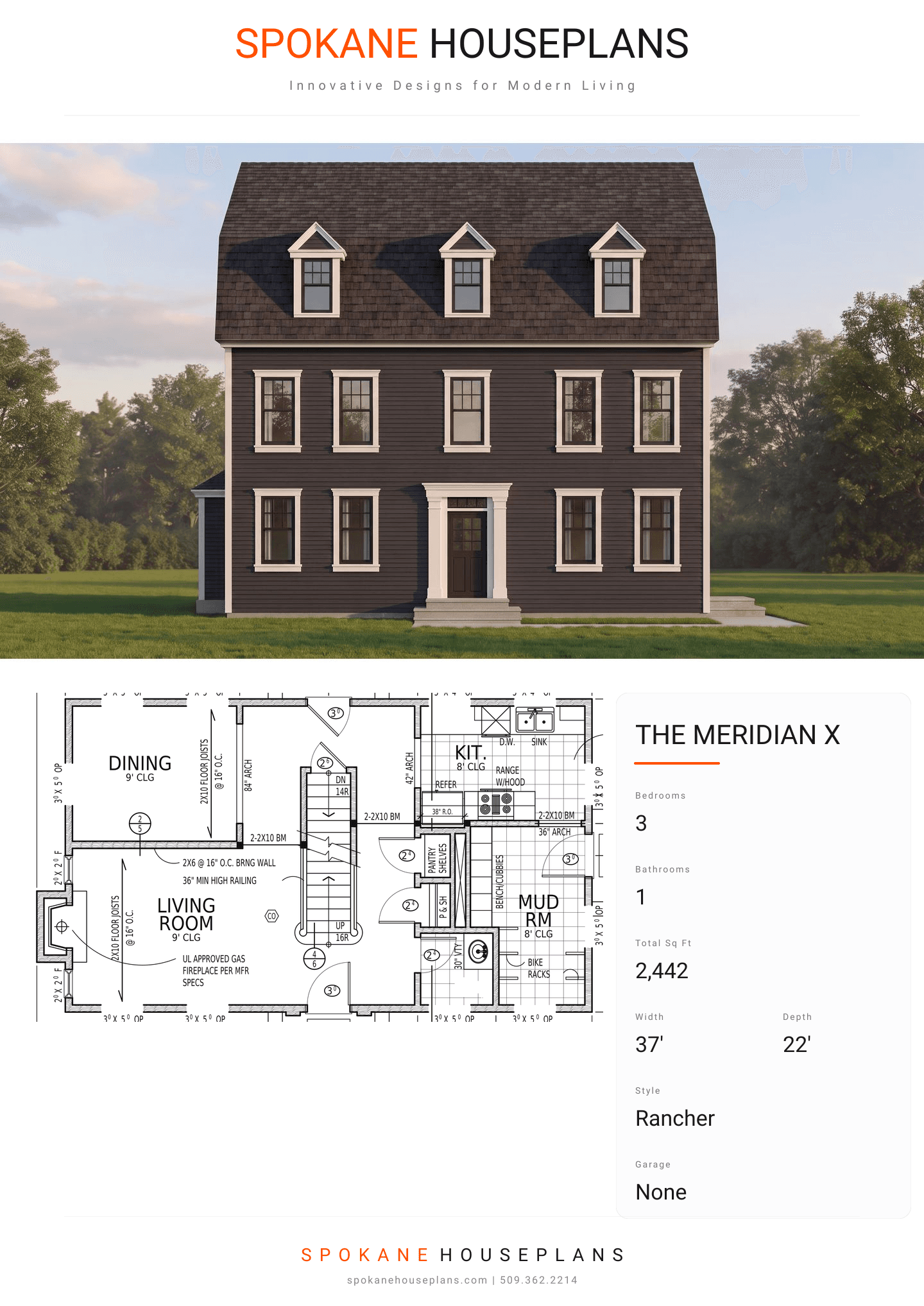 THE MERIDIAN X plan flyer