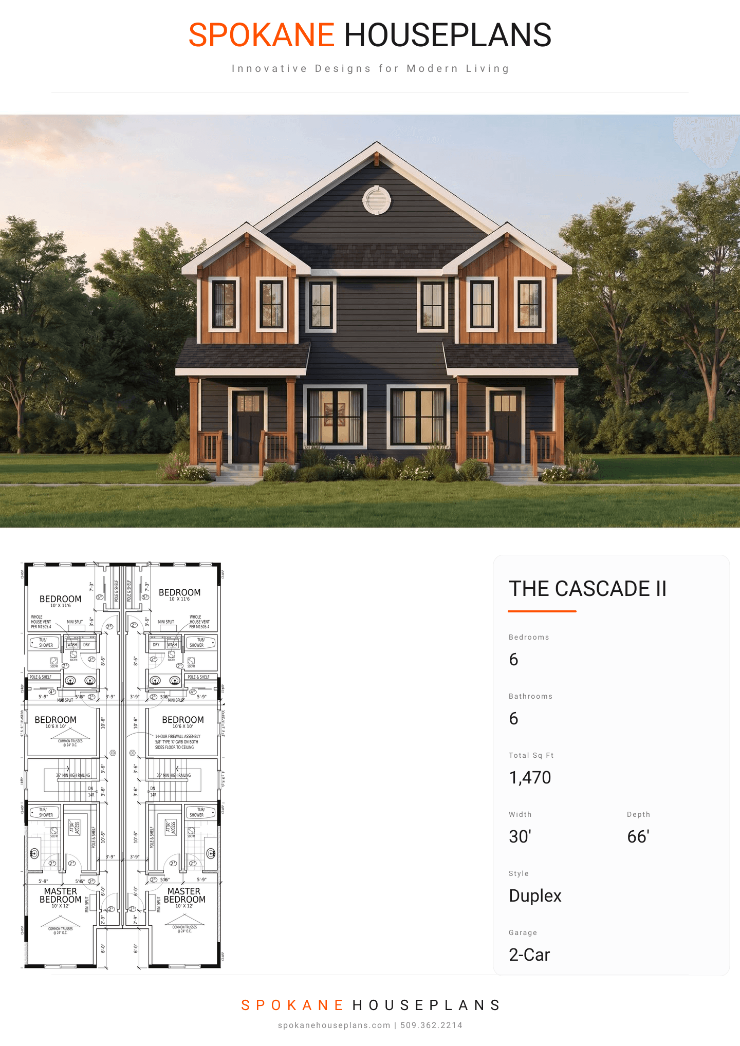 THE CASCADE II plan flyer