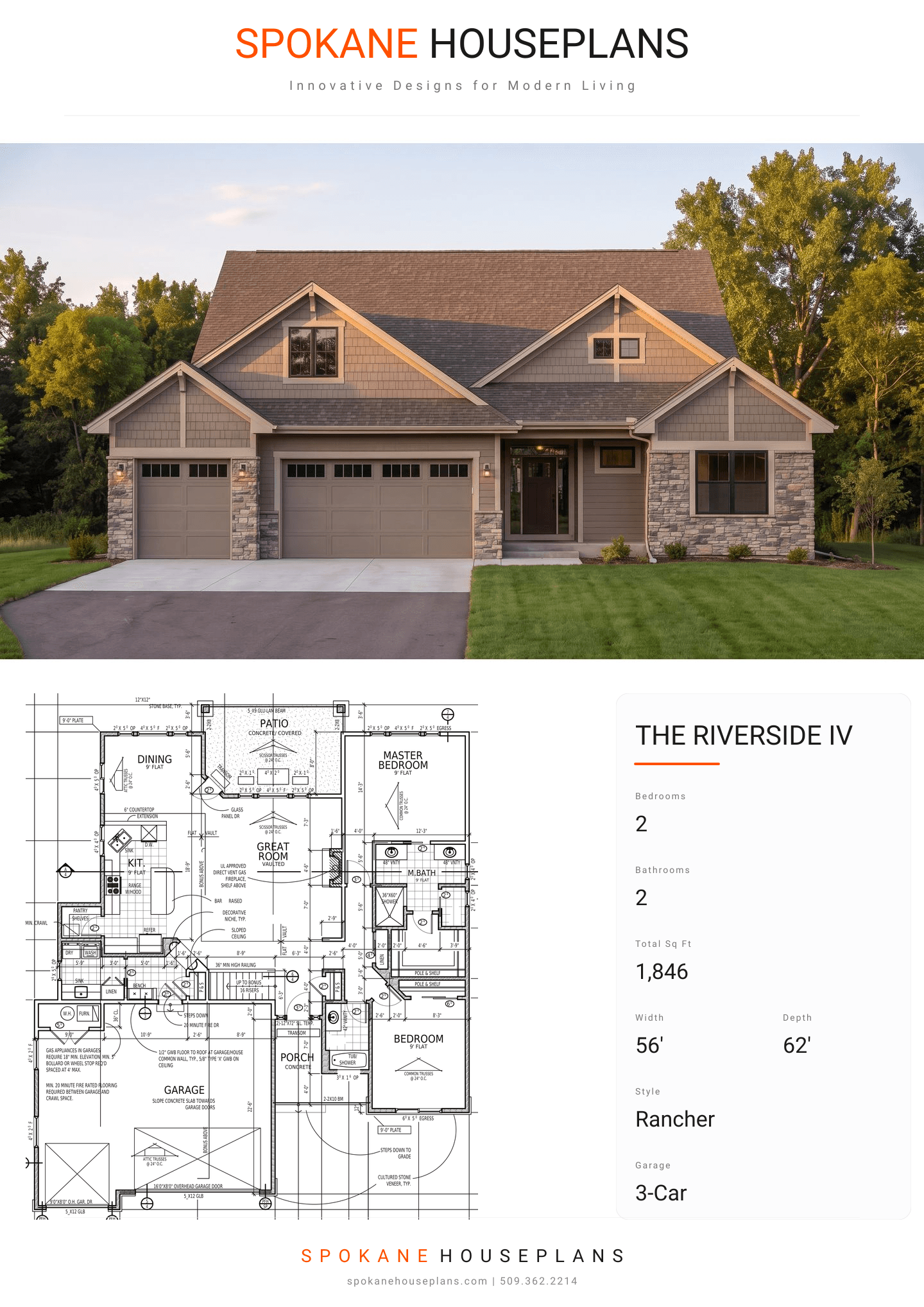 THE RIVERSIDE IV plan flyer