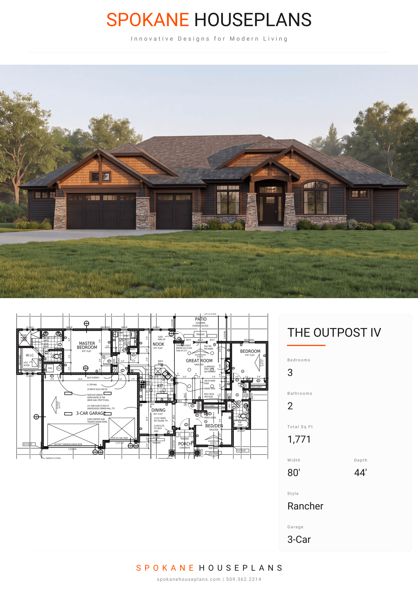 THE OUTPOST IV plan flyer