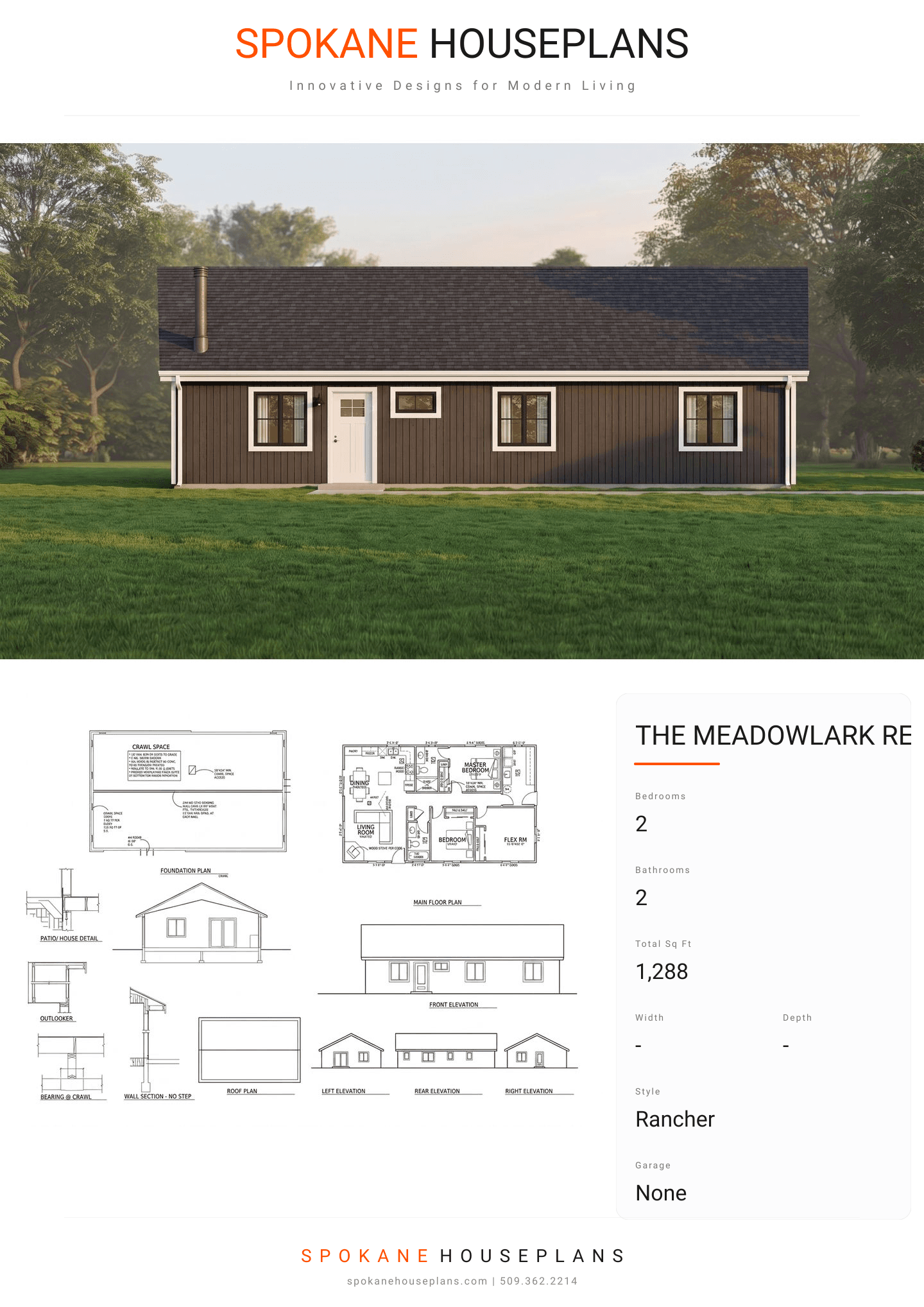 THE MEADOWLARK RETREAT plan flyer
