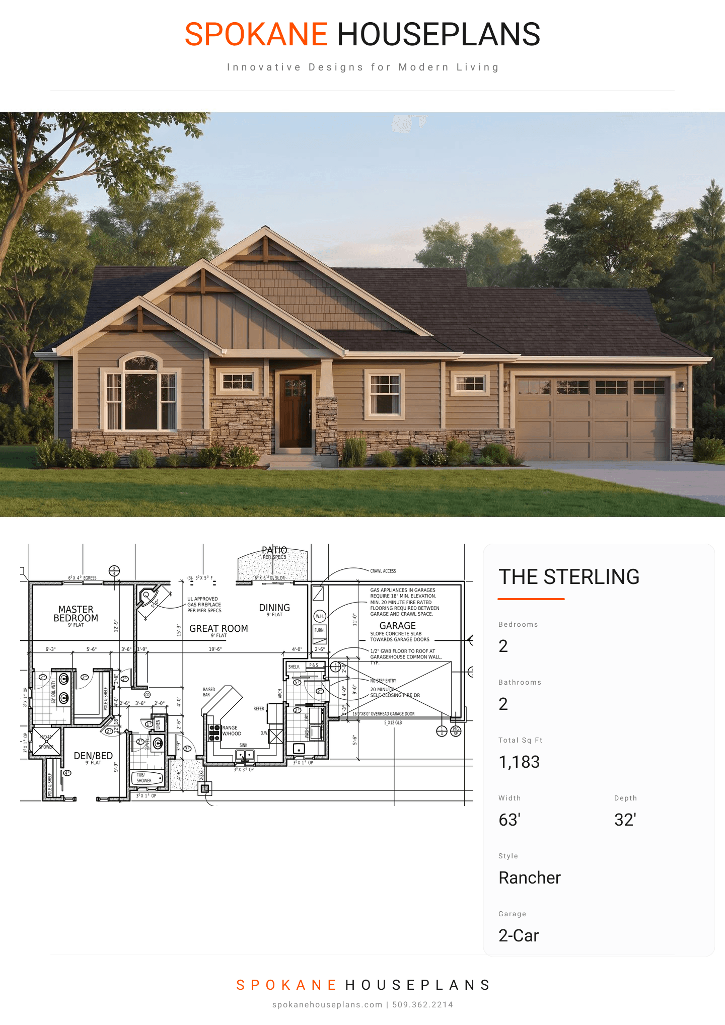 THE STERLING plan flyer