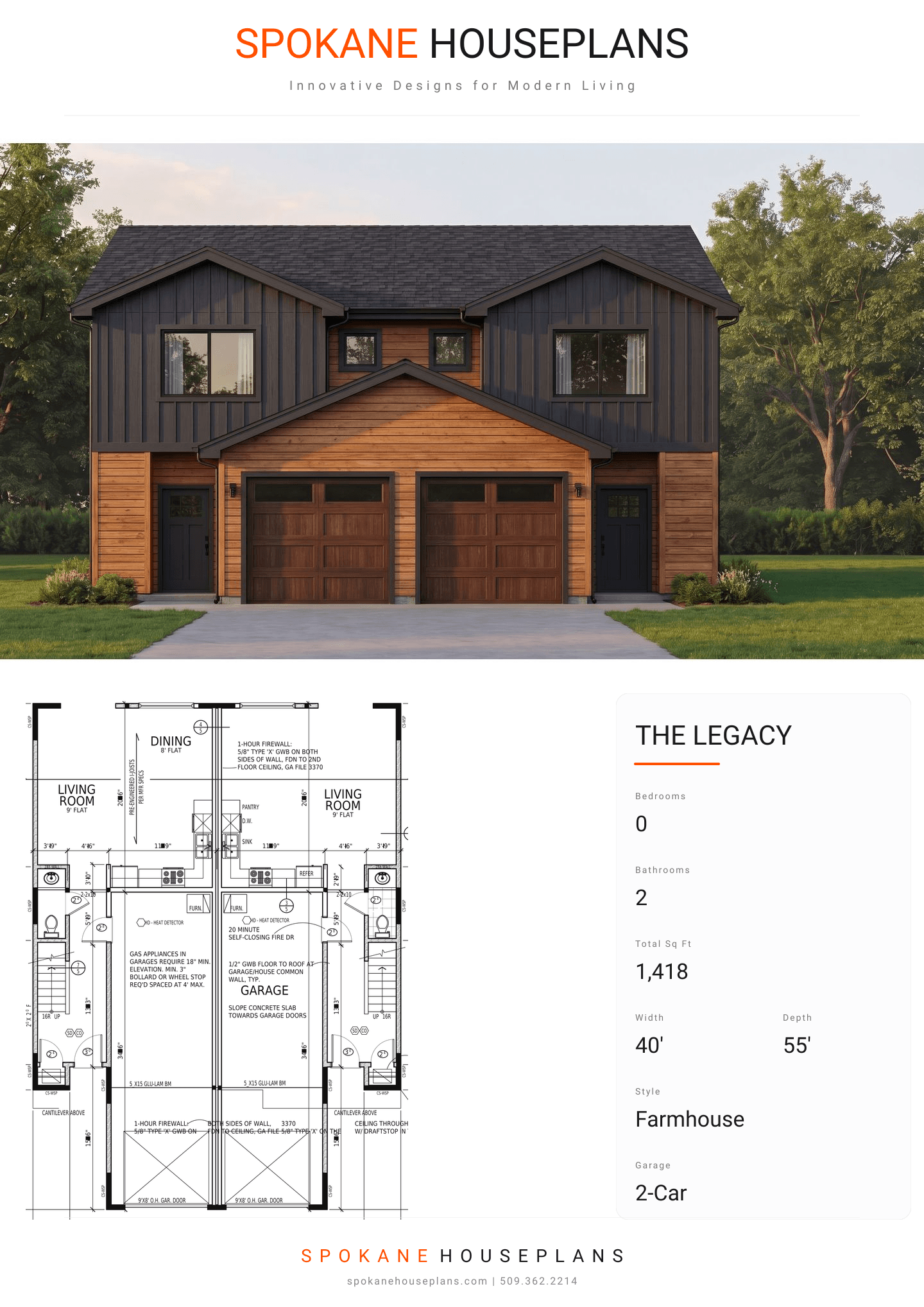 THE LEGACY plan flyer
