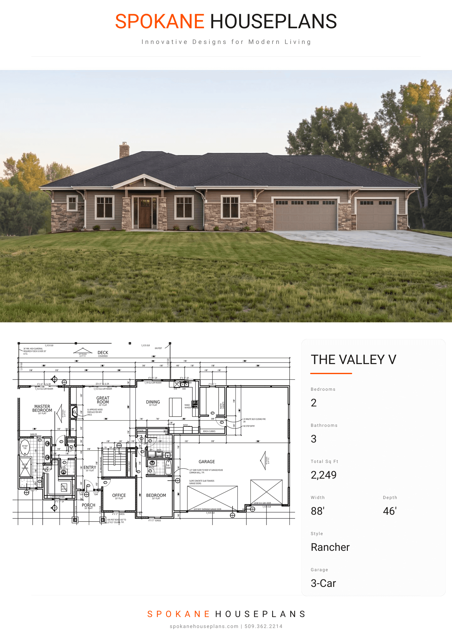 THE VALLEY V plan flyer