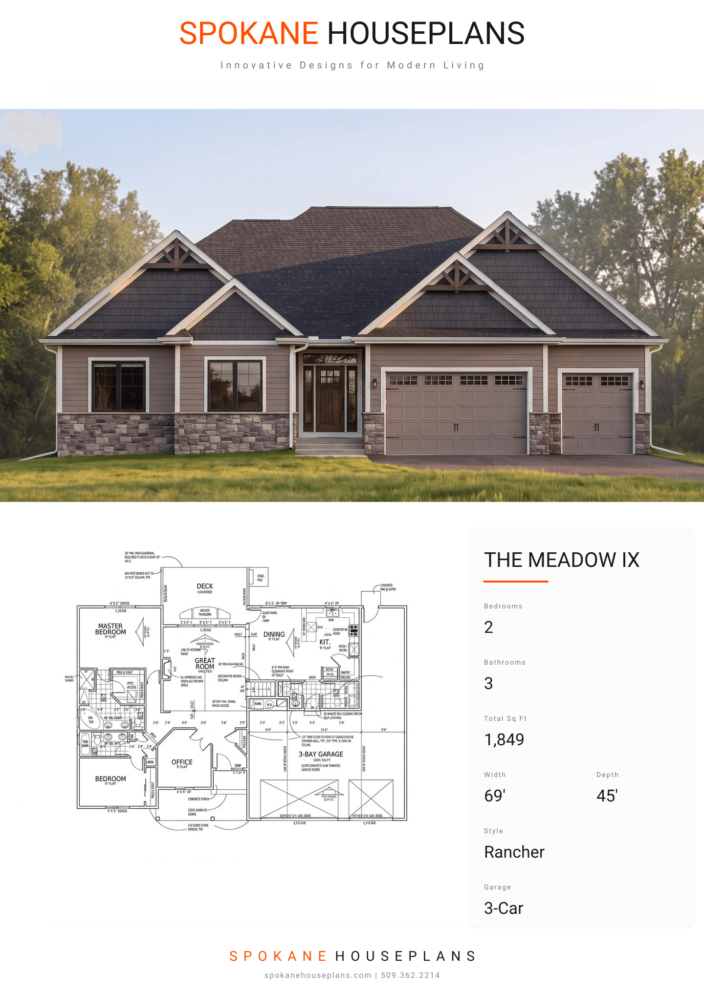 THE MEADOW IX plan flyer