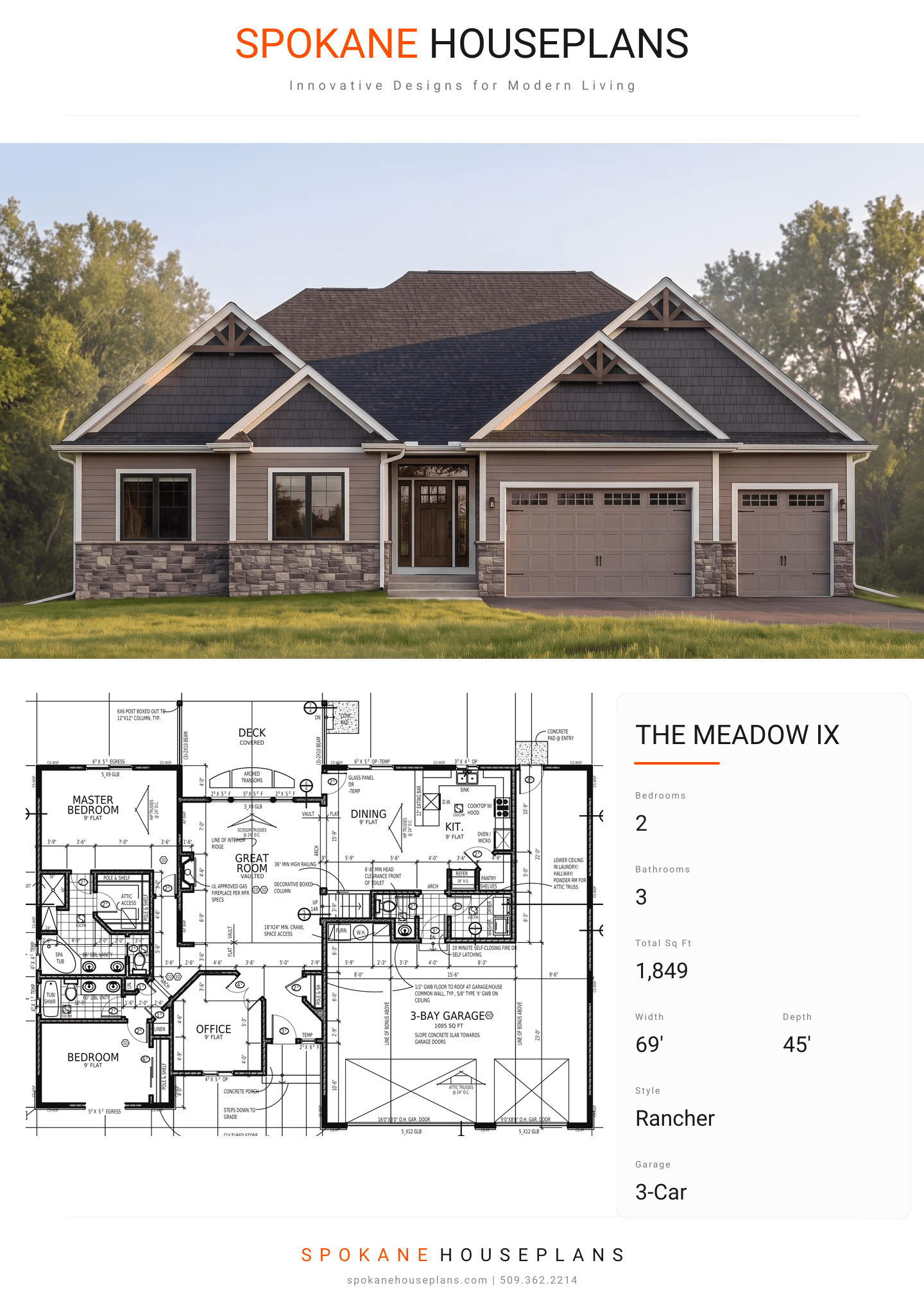 THE MEADOW IX plan flyer