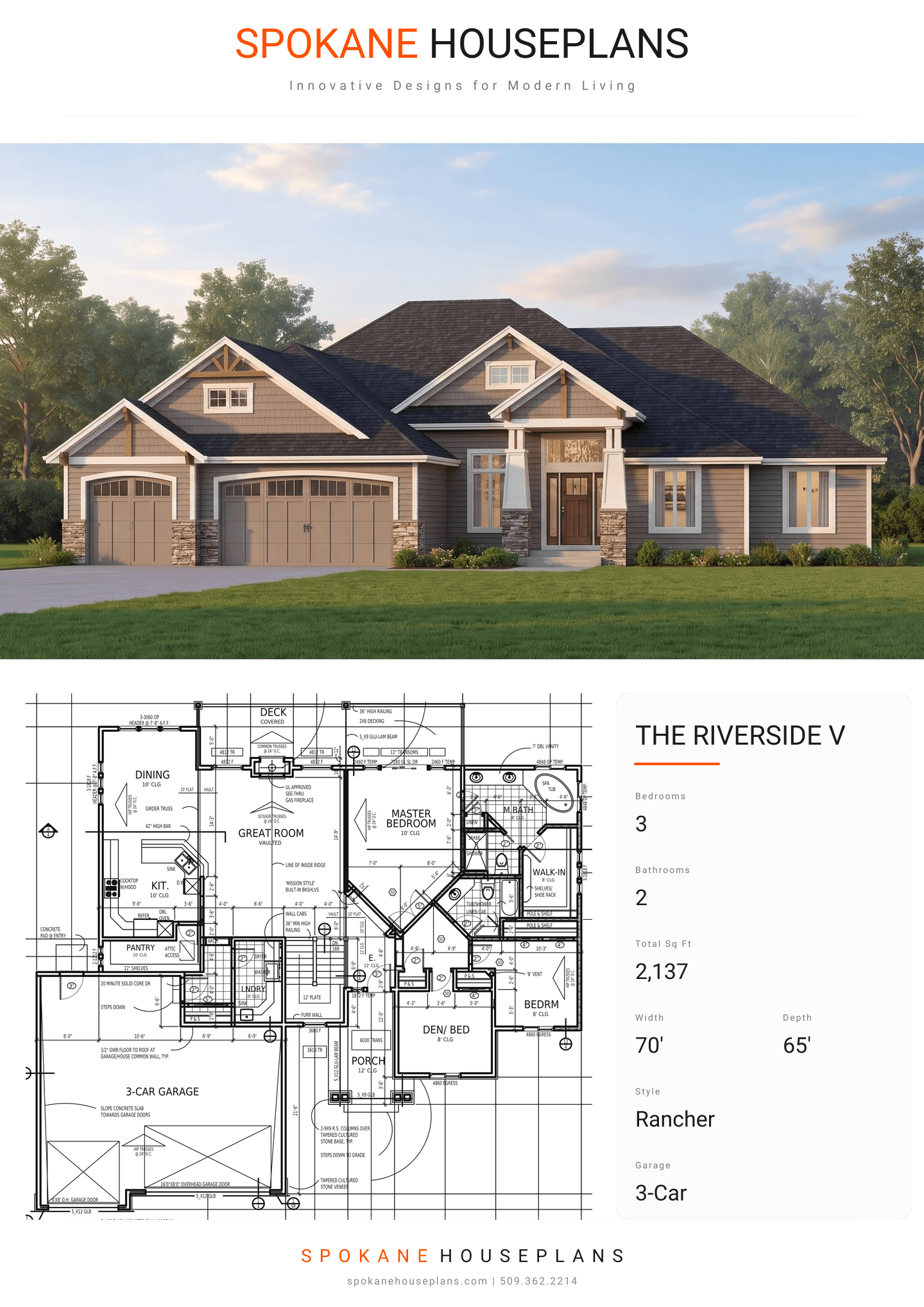 THE RIVERSIDE V plan flyer