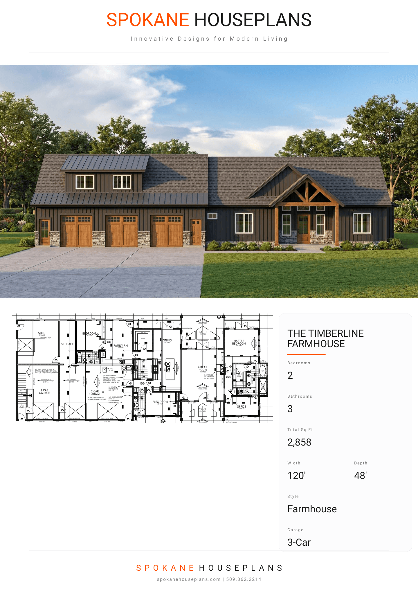 THE TIMBERLINE FARMHOUSE plan flyer
