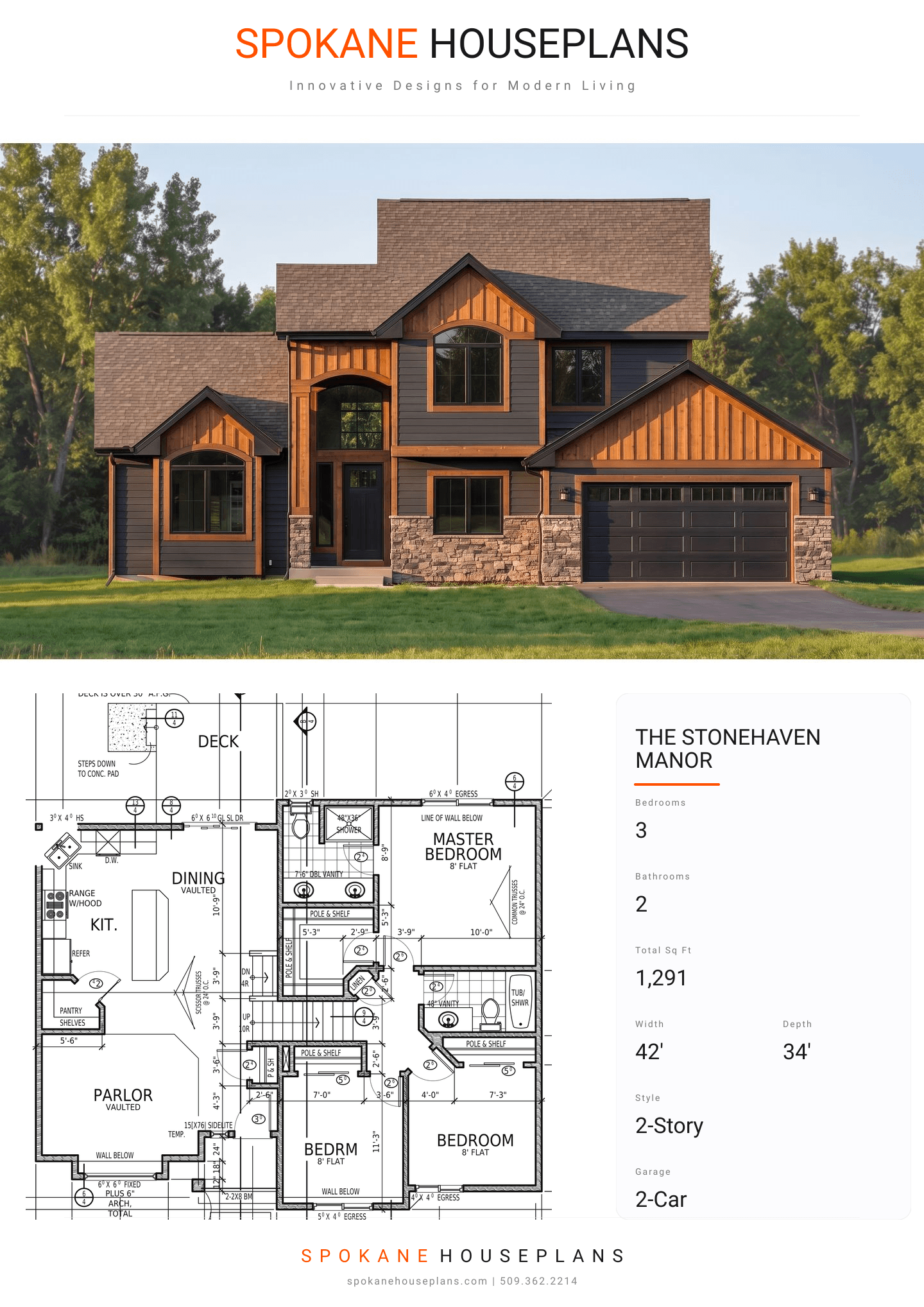 THE STONEHAVEN MANOR plan flyer