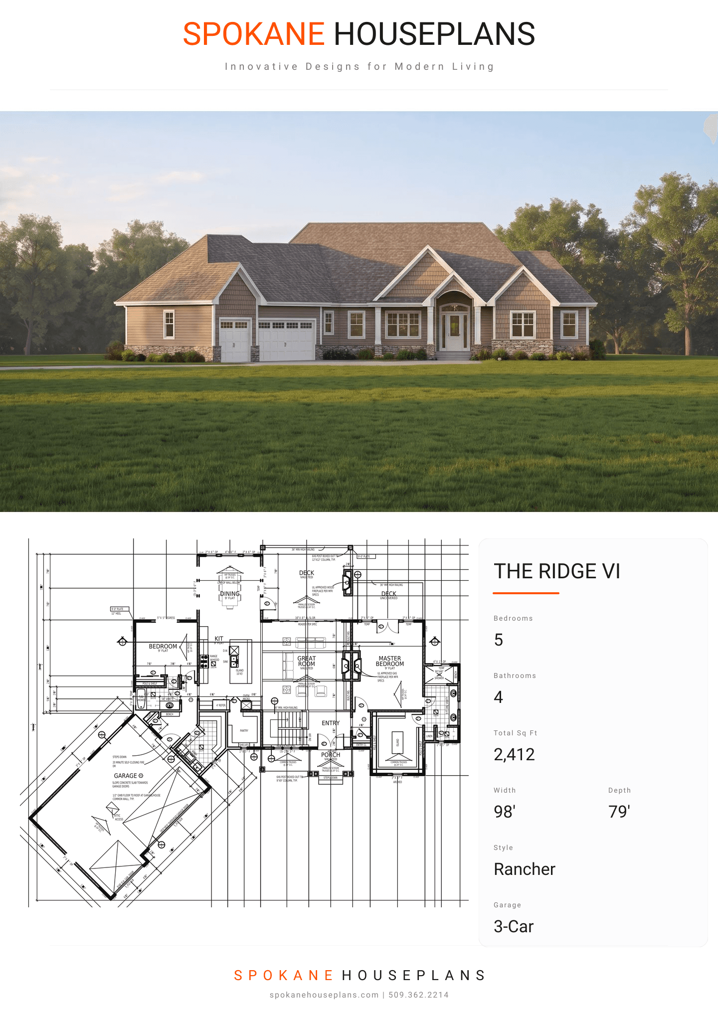 THE RIDGE VI plan flyer
