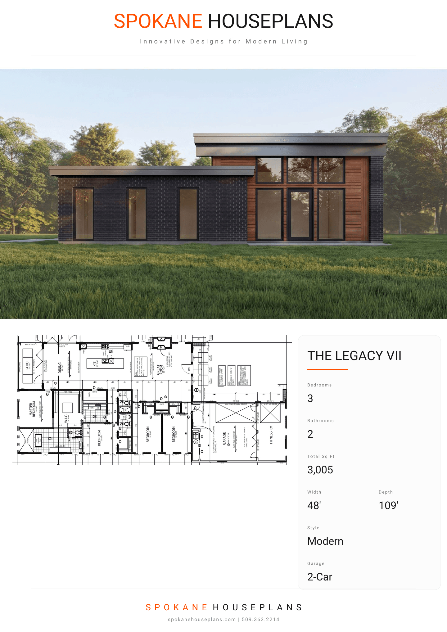 THE LEGACY VII plan flyer