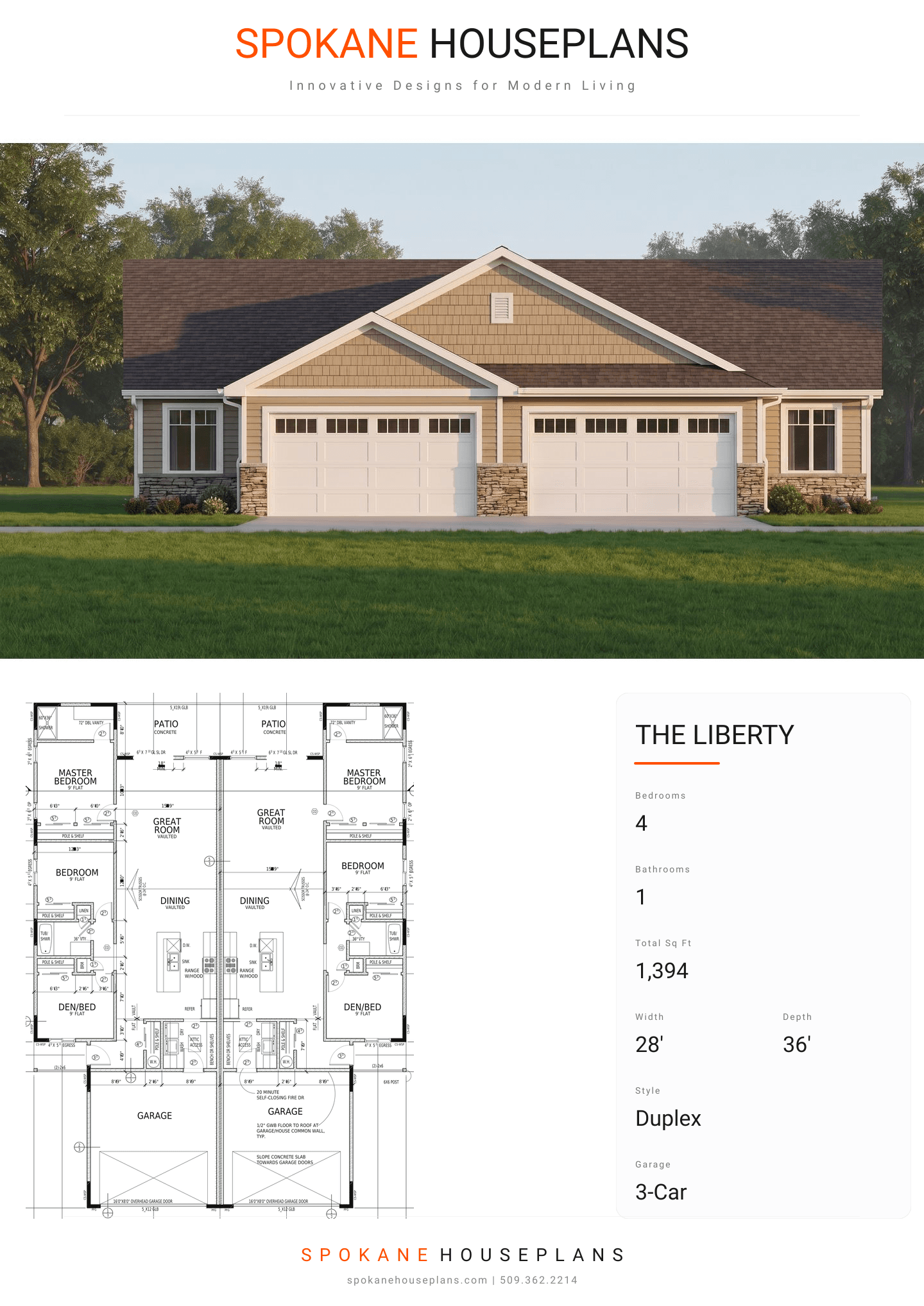 THE LIBERTY plan flyer