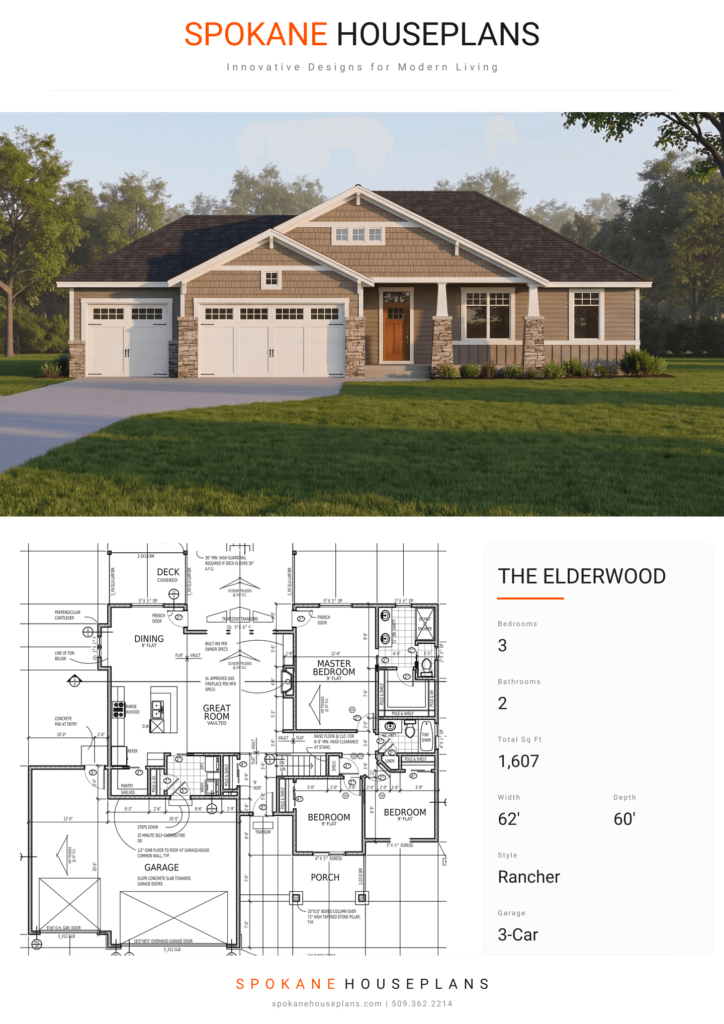 THE ELDERWOOD plan flyer