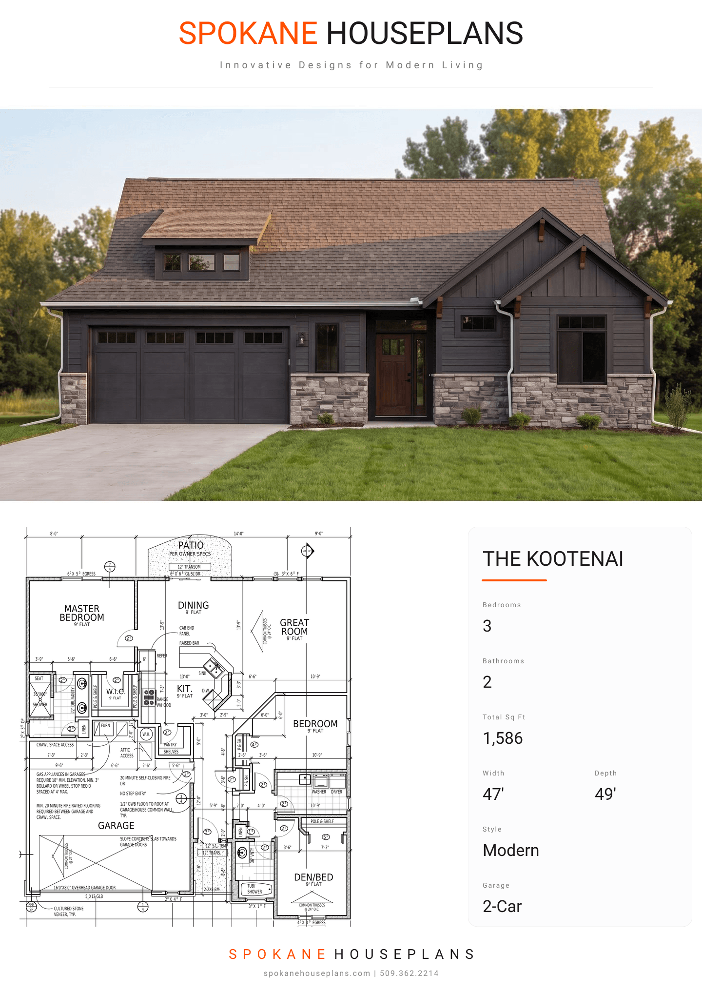 THE KOOTENAI plan flyer