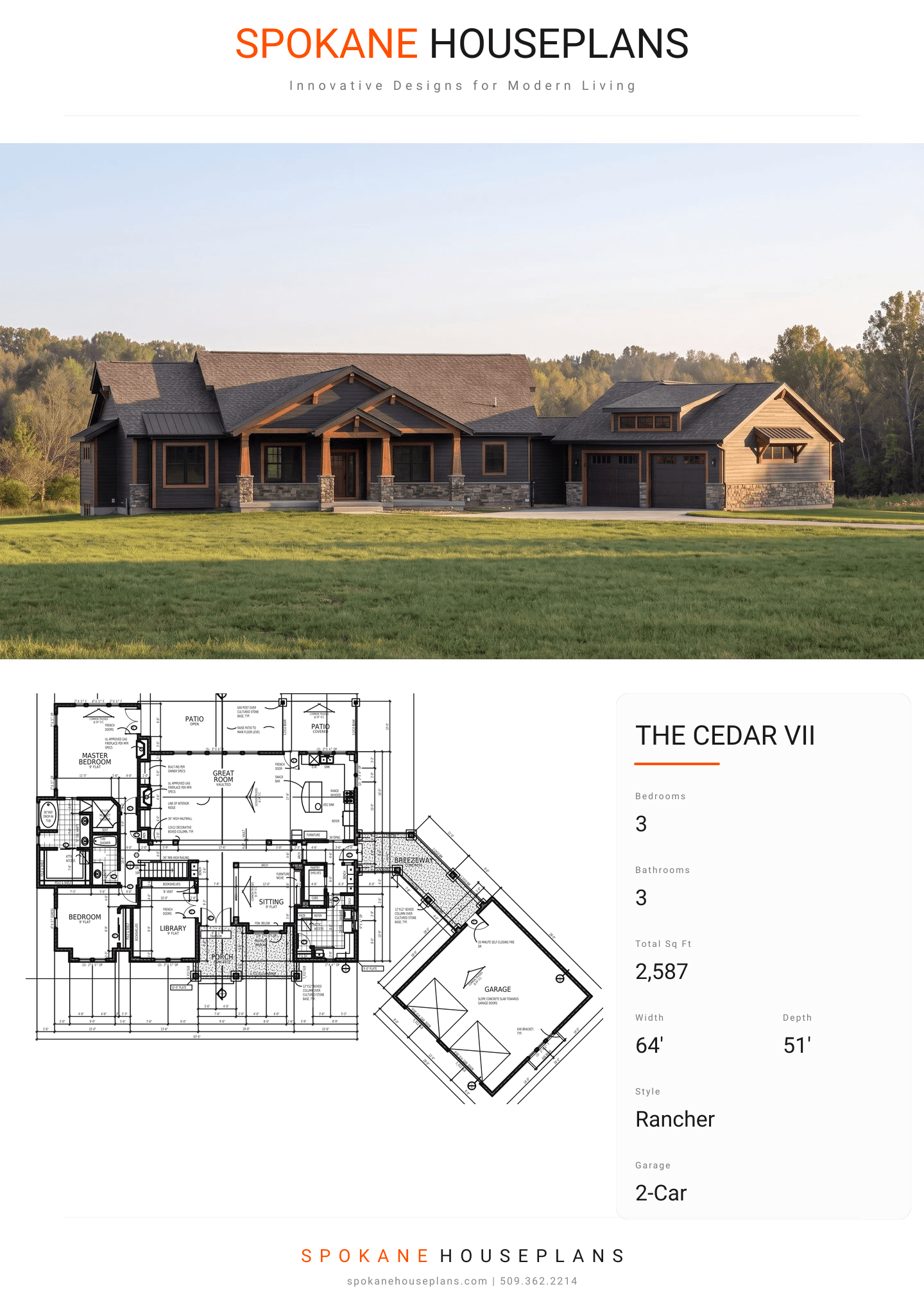 THE CEDAR VII plan flyer