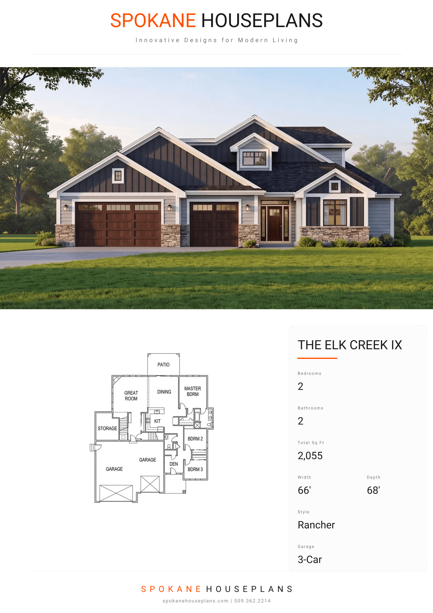 THE ELK CREEK IX plan flyer