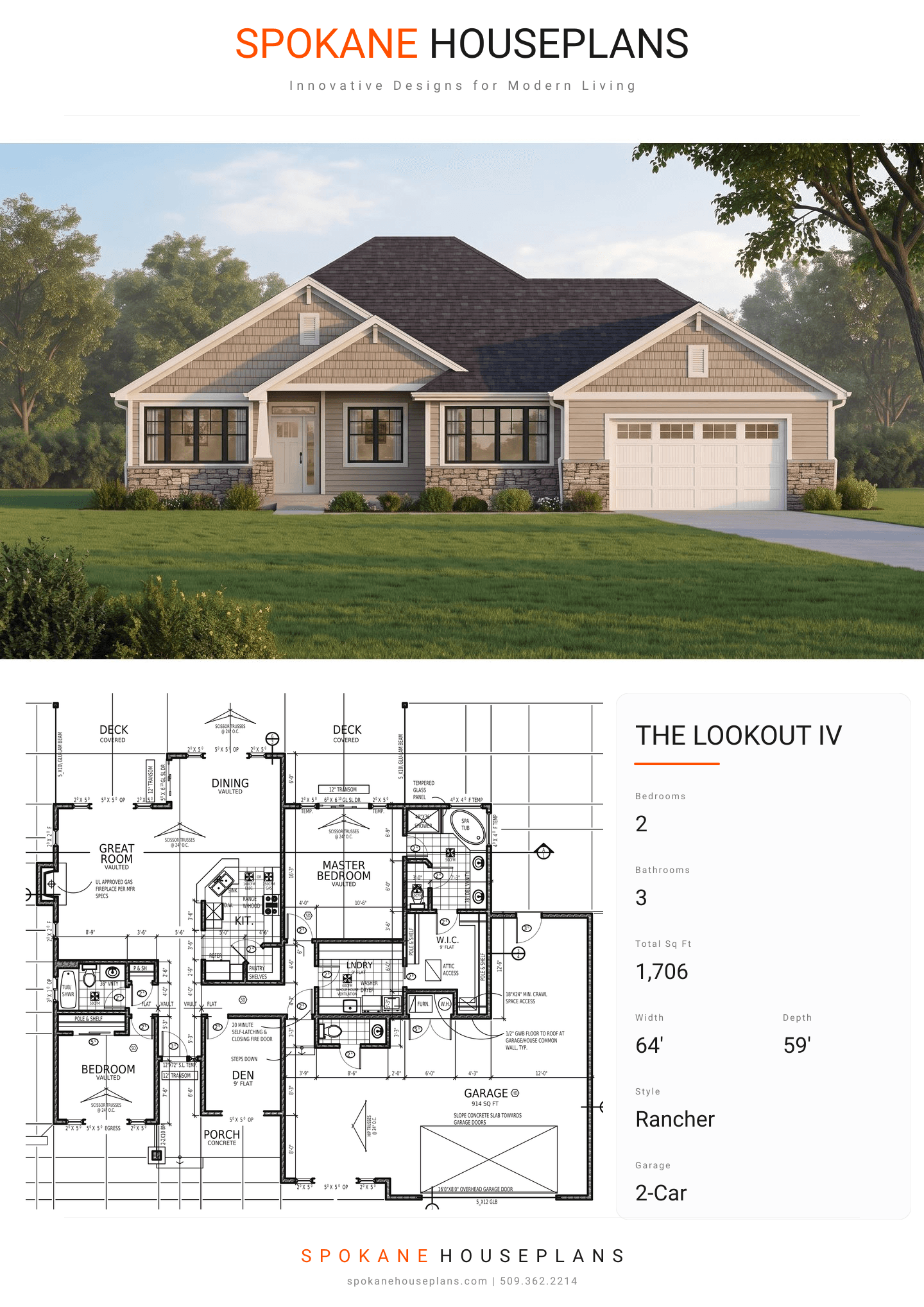 THE LOOKOUT IV plan flyer