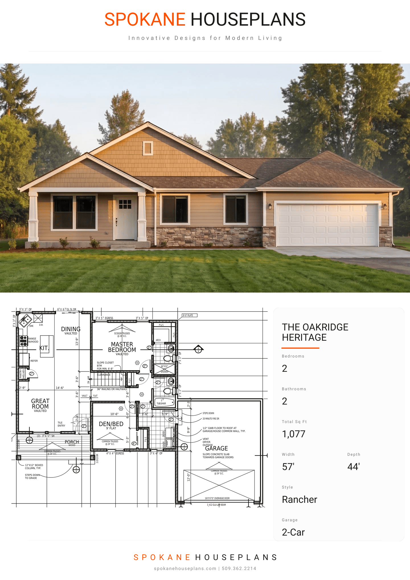 THE OAKRIDGE HERITAGE plan flyer