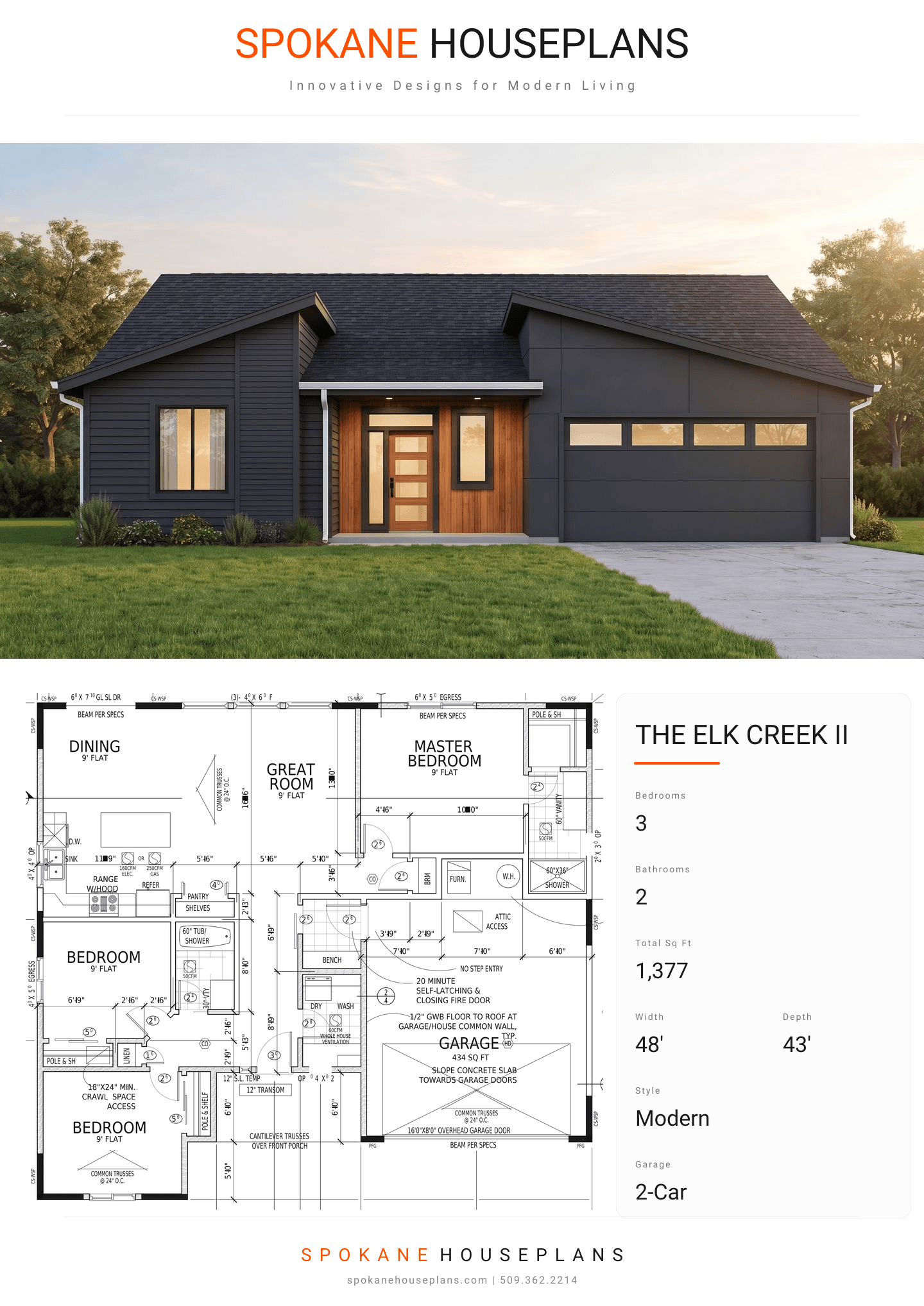 THE ELK CREEK II plan flyer