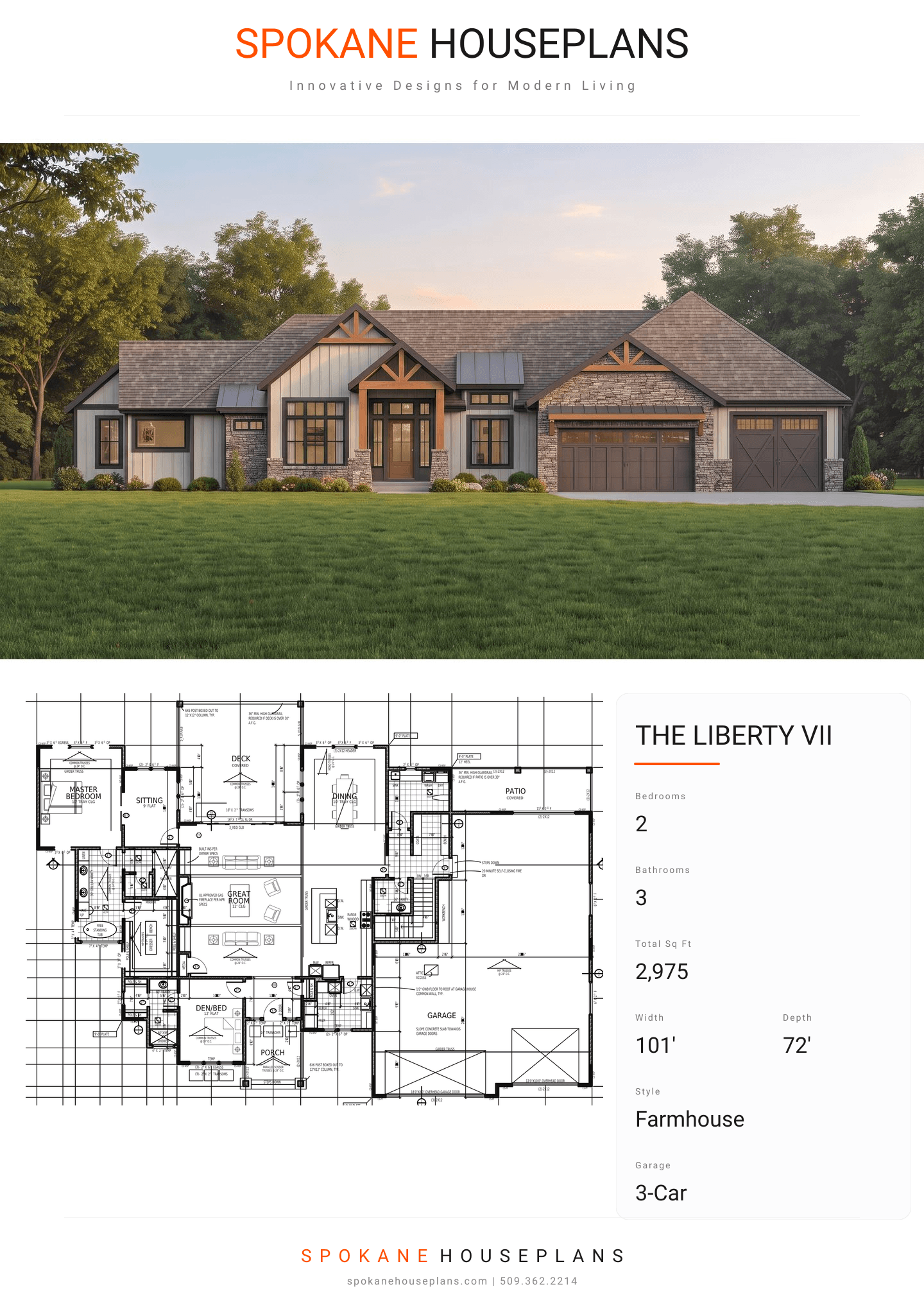 THE LIBERTY VII plan flyer