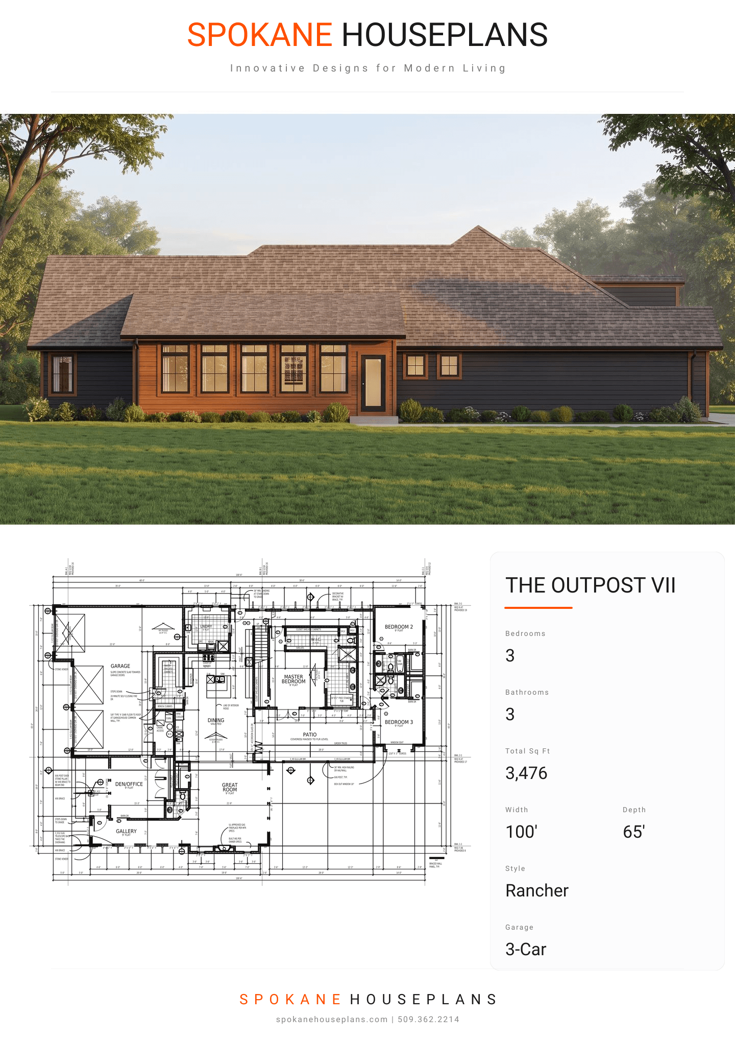 THE OUTPOST VII plan flyer