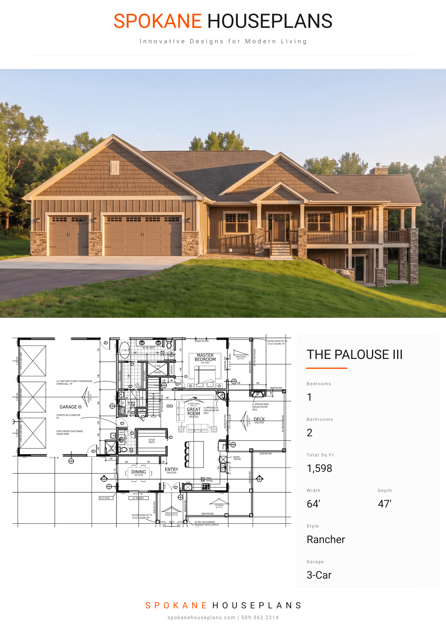 THE PALOUSE III plan flyer