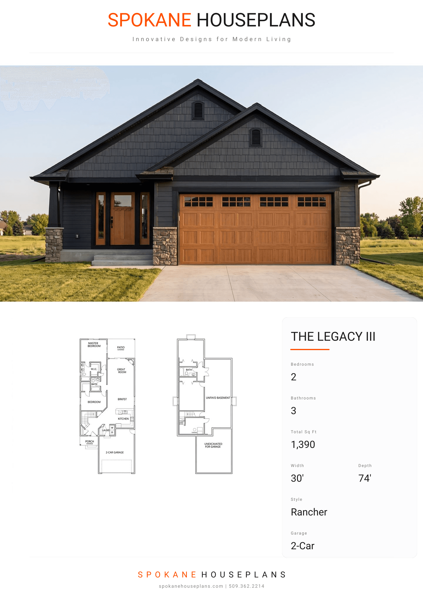 THE LEGACY III plan flyer