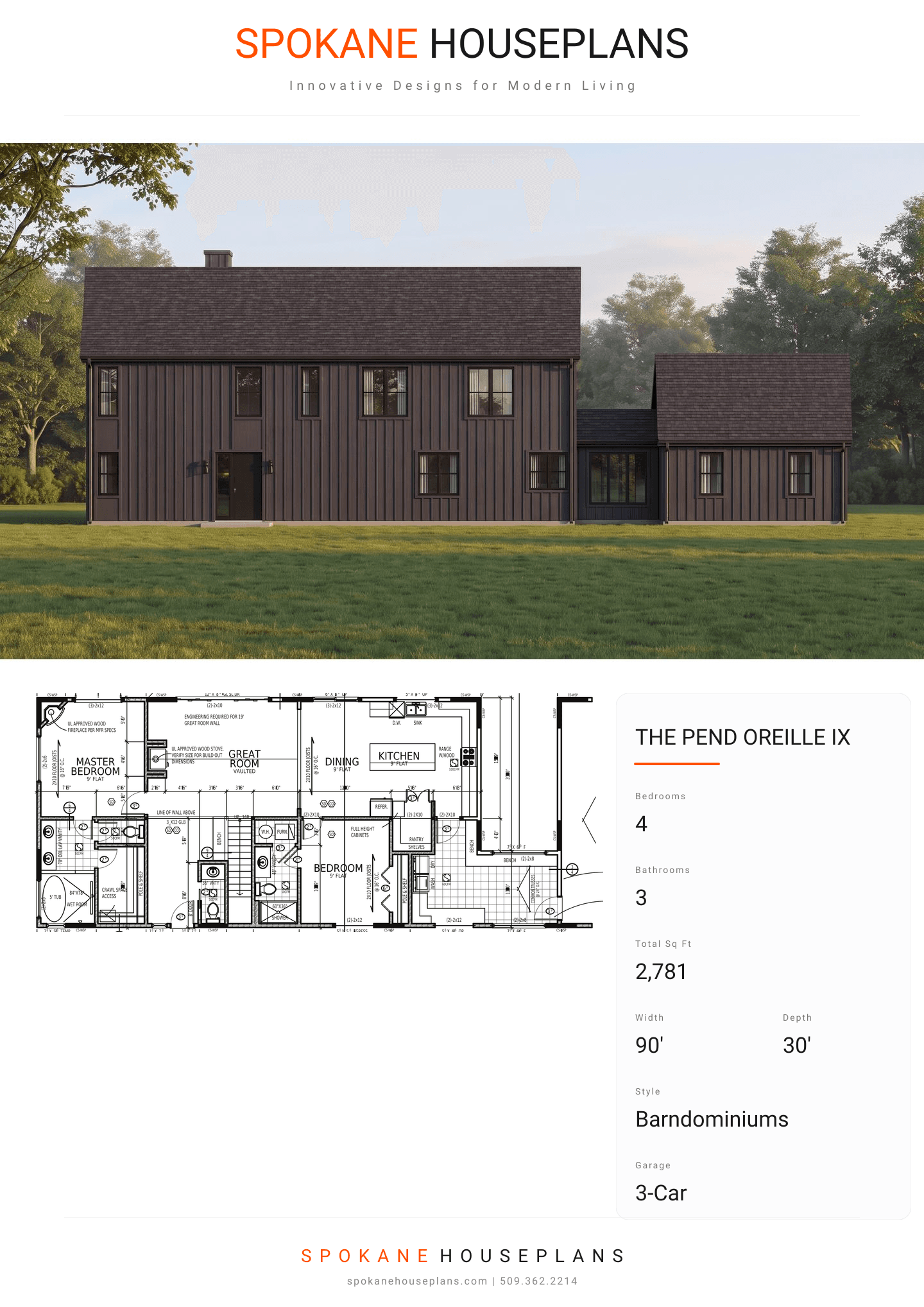 THE PEND OREILLE IX plan flyer