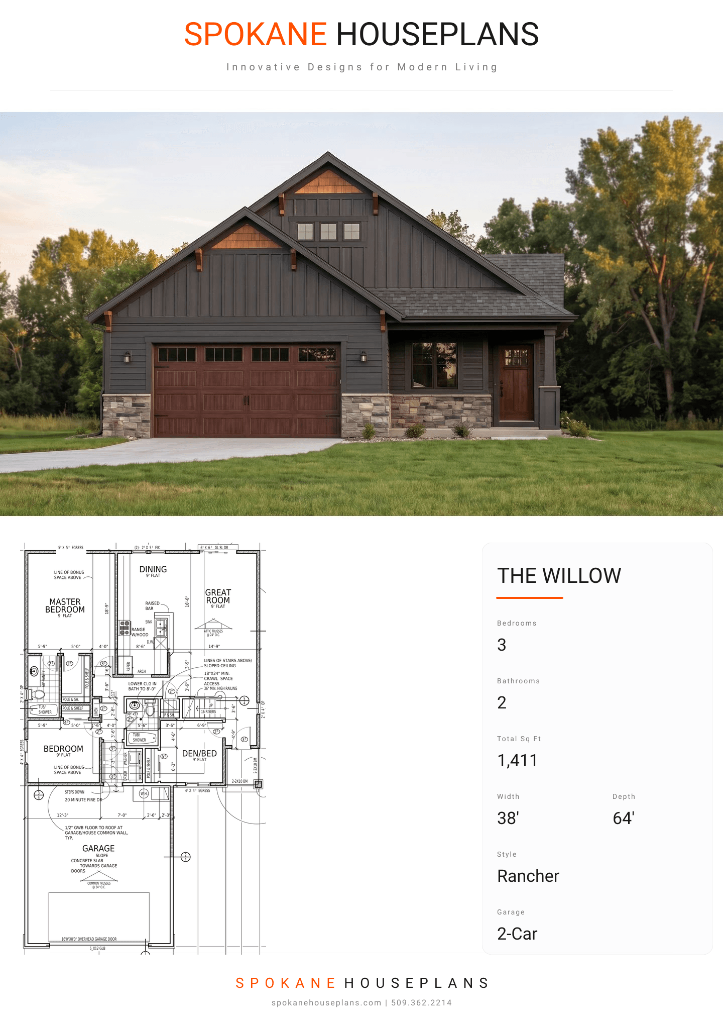 THE WILLOW plan flyer