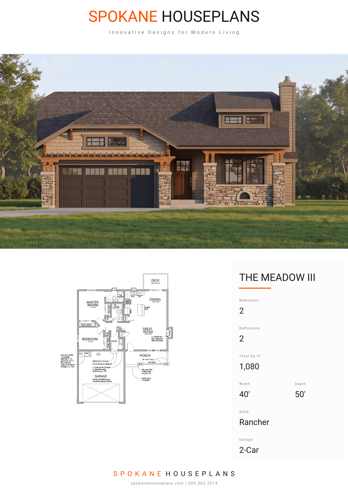 THE MEADOW III plan flyer